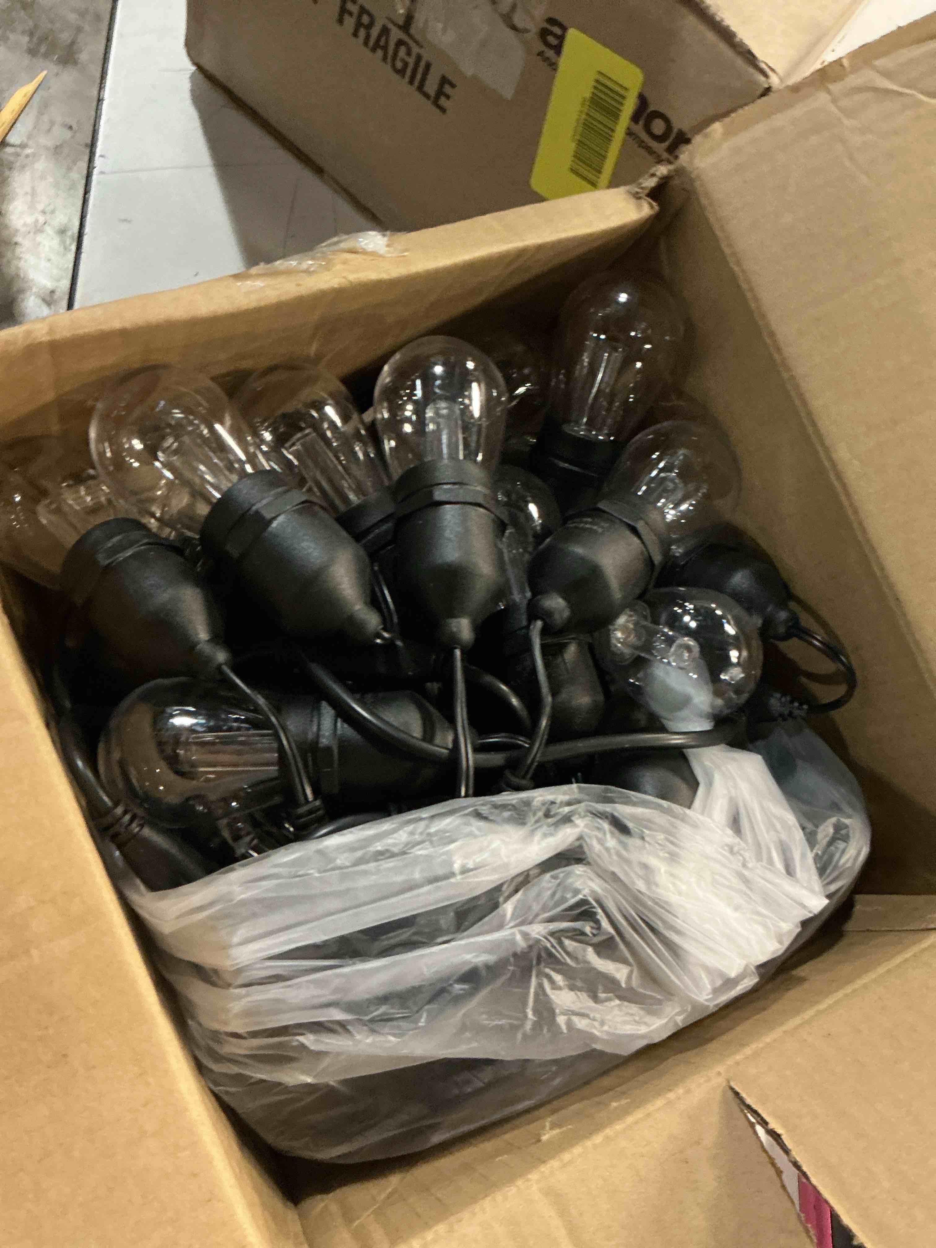 Condition photo showing Good Condition for brightech ambience pro - waterproof led outdoor string lights - hanging, dimmable 2w vintage edison bulbs - 48 ft commercial grade patio lights create cafe ambience in your backyard