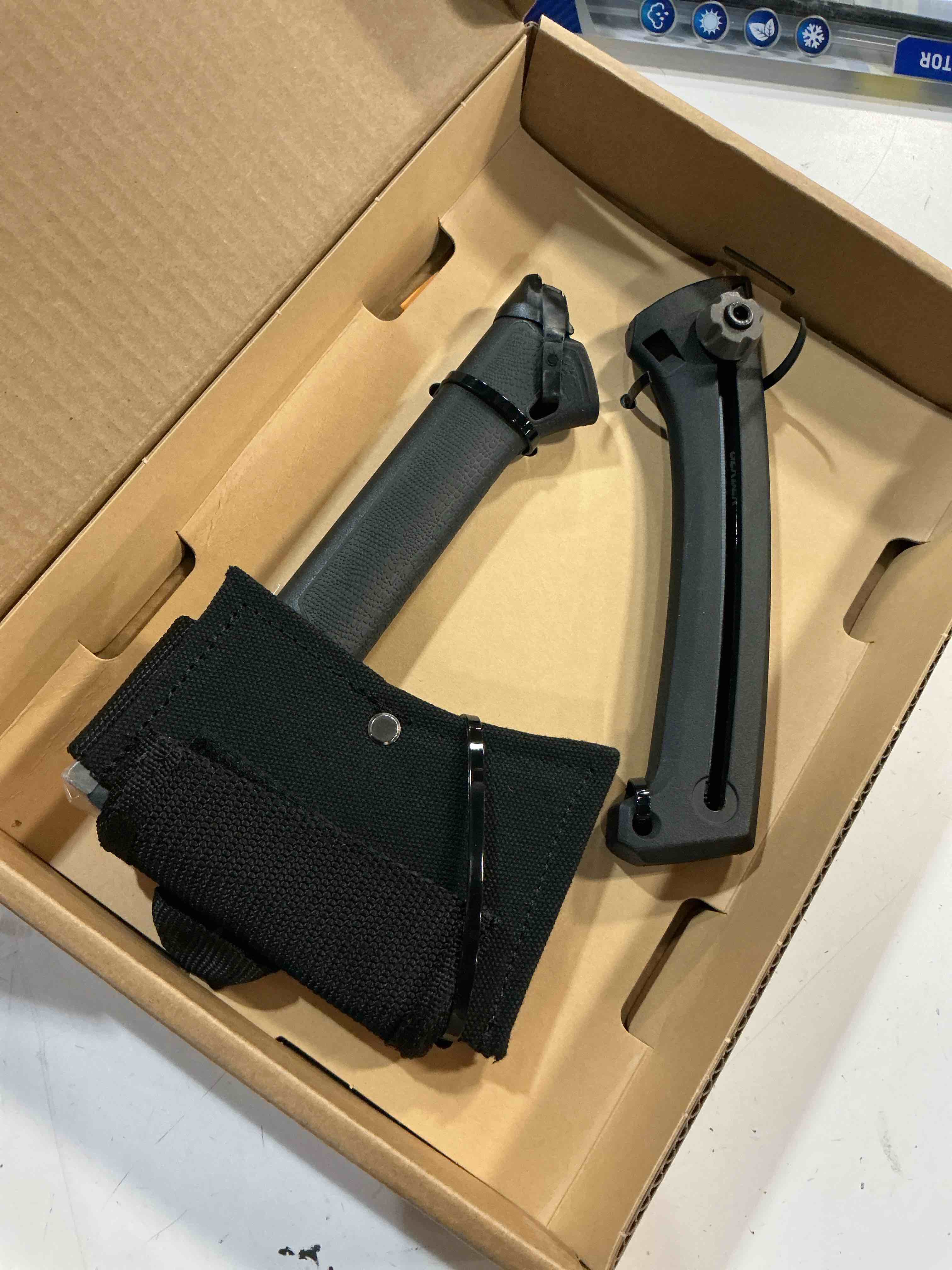 Condition photo showing Good Condition for gerber 3-in-1 axe knife & saw combo kit – gator grip handle camping tool set new