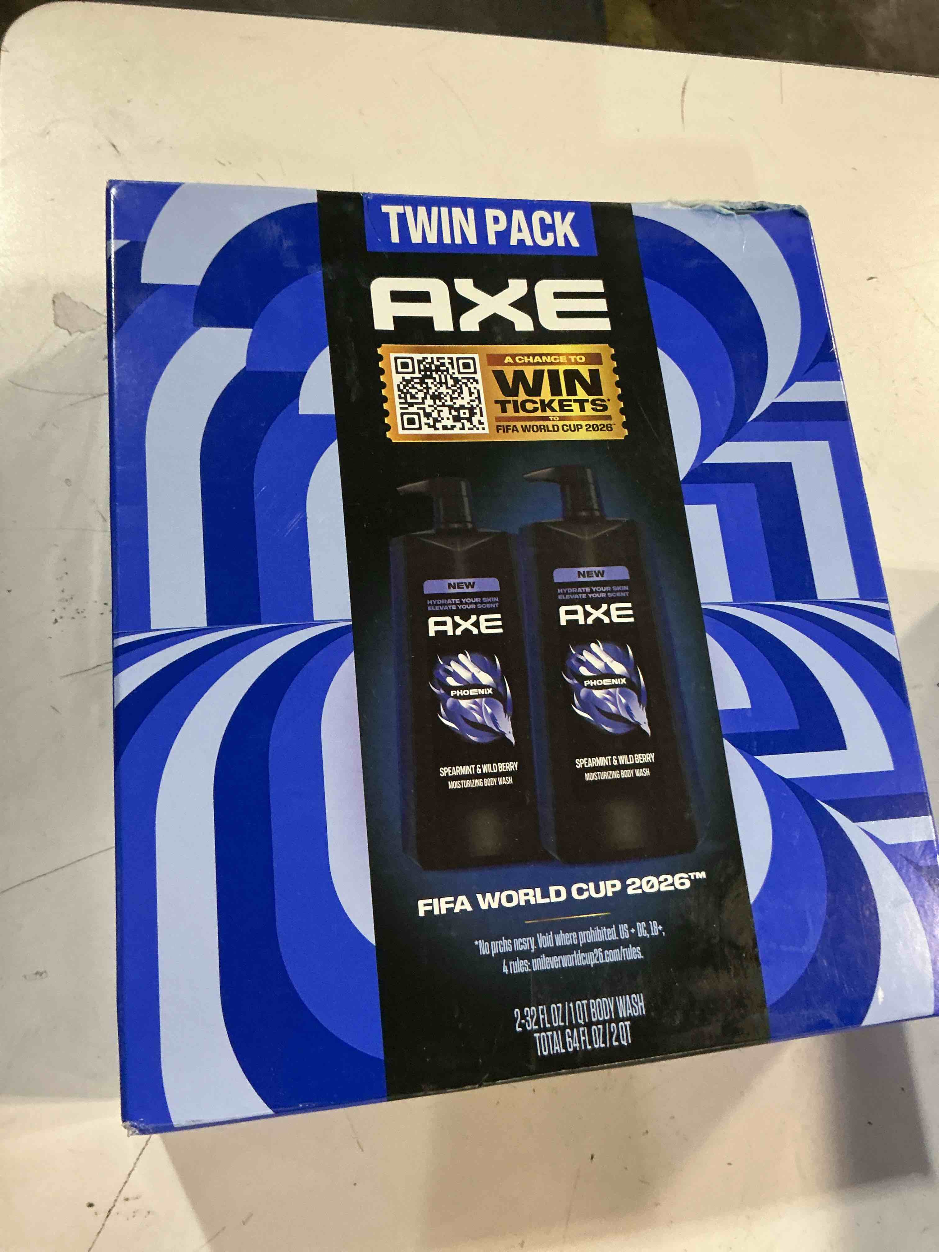 Condition photo showing Good Condition for axe phoenix moisturizing body wash spearmint and wild berry 32fl oz. 2-pack