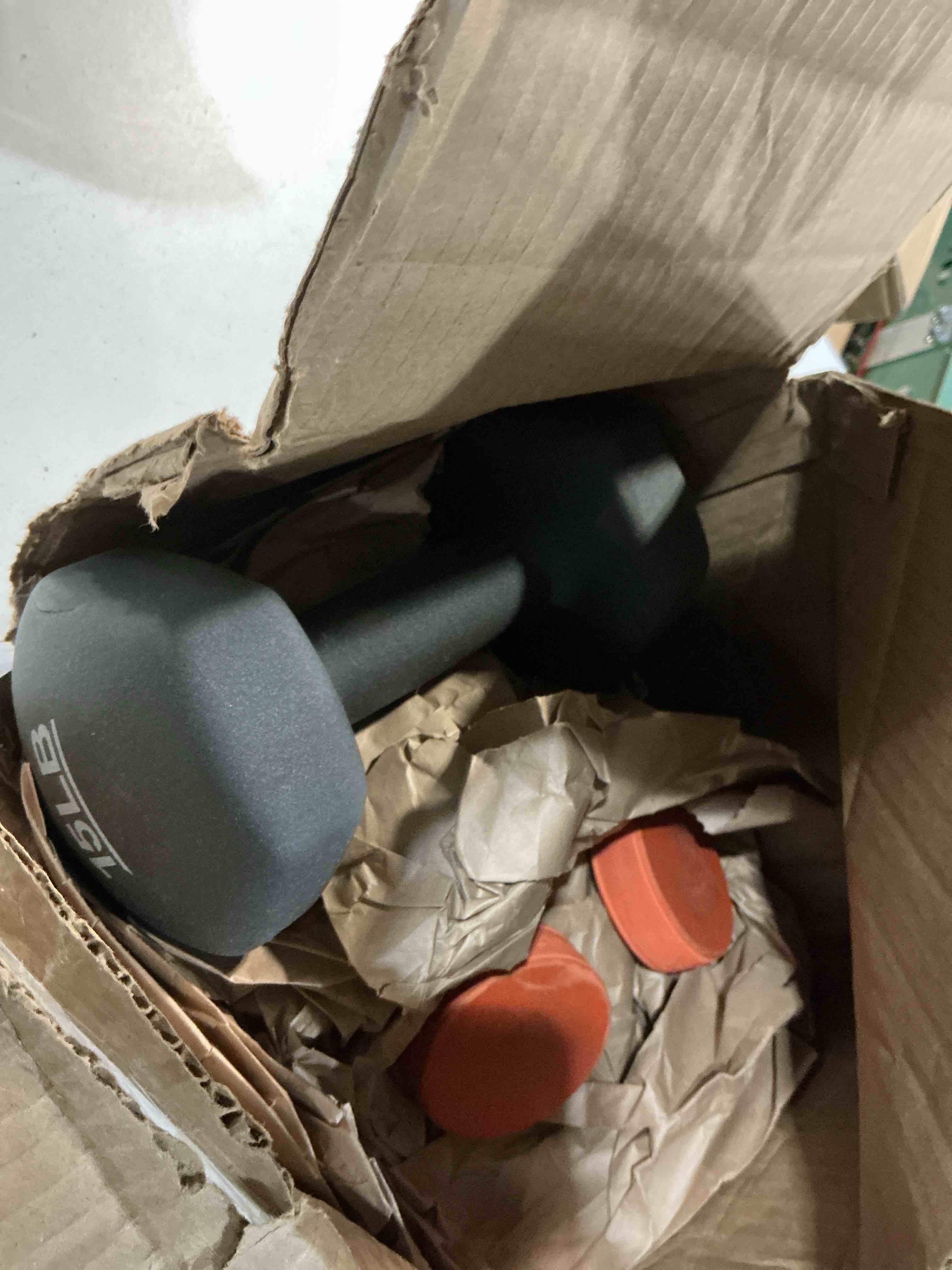 Condition photo showing Good Condition for amazon basics neoprene dumbbell hand weights for exercise and muscle toning 15 pound, pair