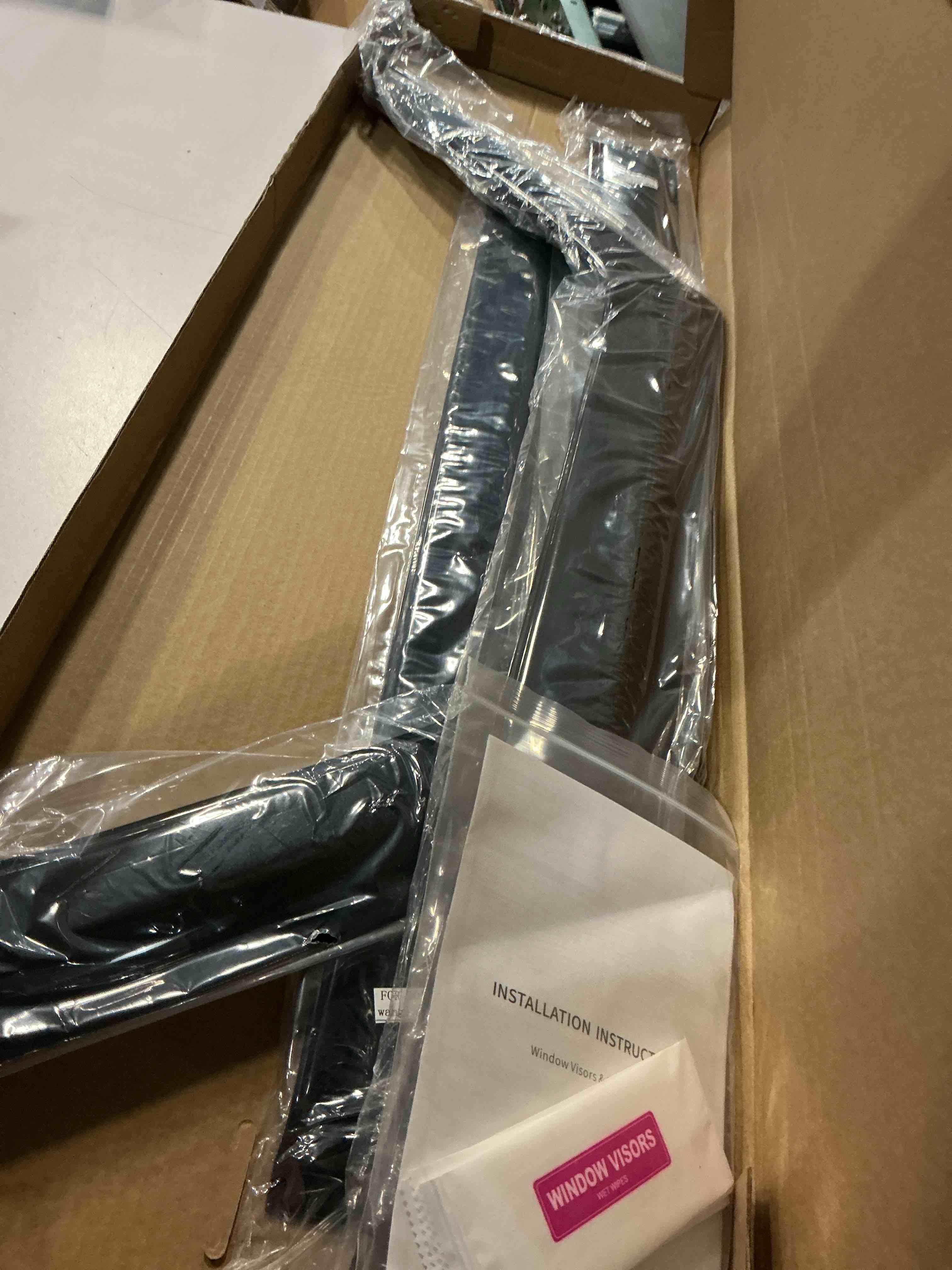 Condition photo showing Good Condition for tape-on side car window visors rain guards for 2018-2025 jeep wrangler jl 4 door smoke tinted vent deflector sun shades for 2018+ jeep wrangler jl
