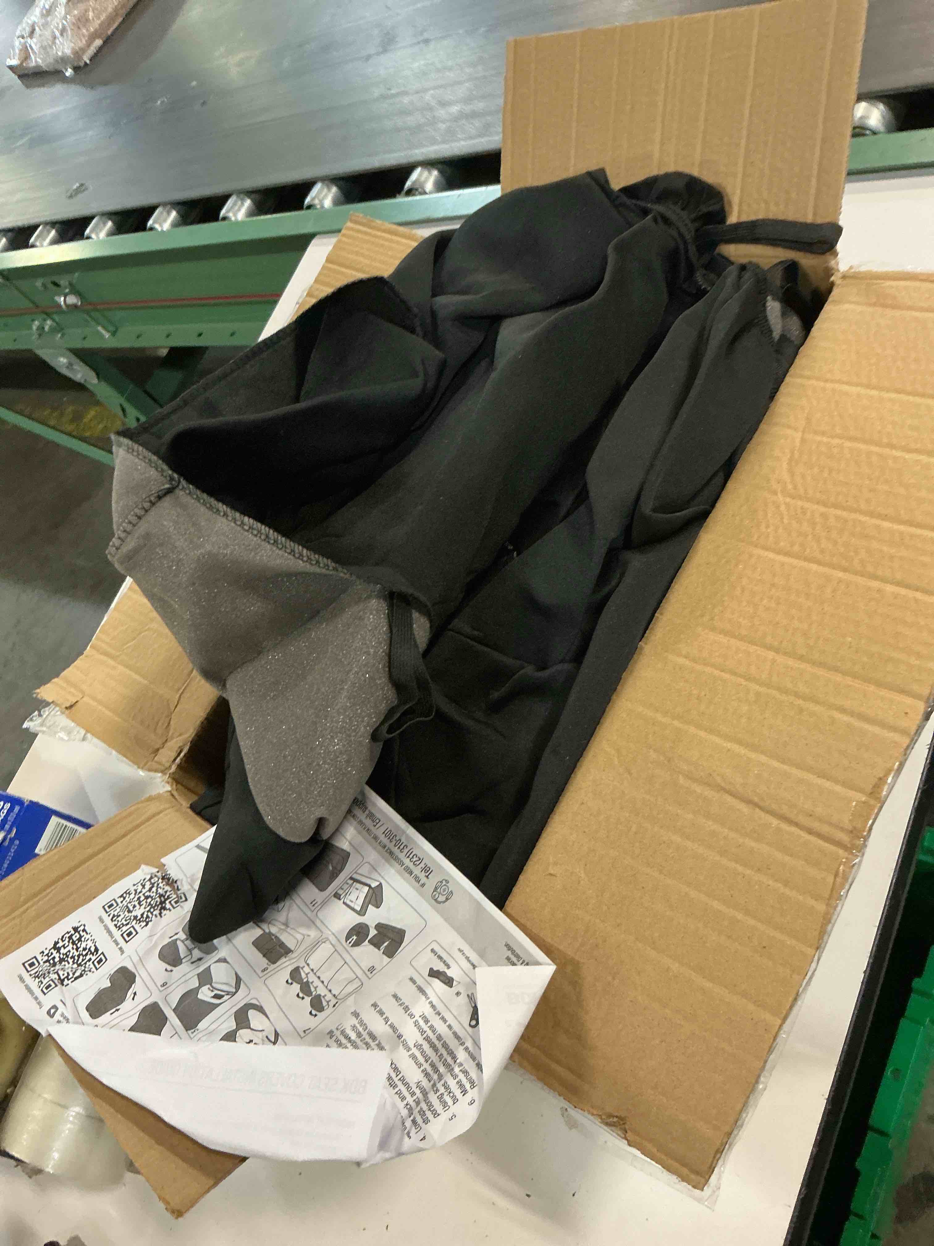 Condition photo showing As Is for bdk polycloth car seat covers 2-tone split bench easy wrap full set