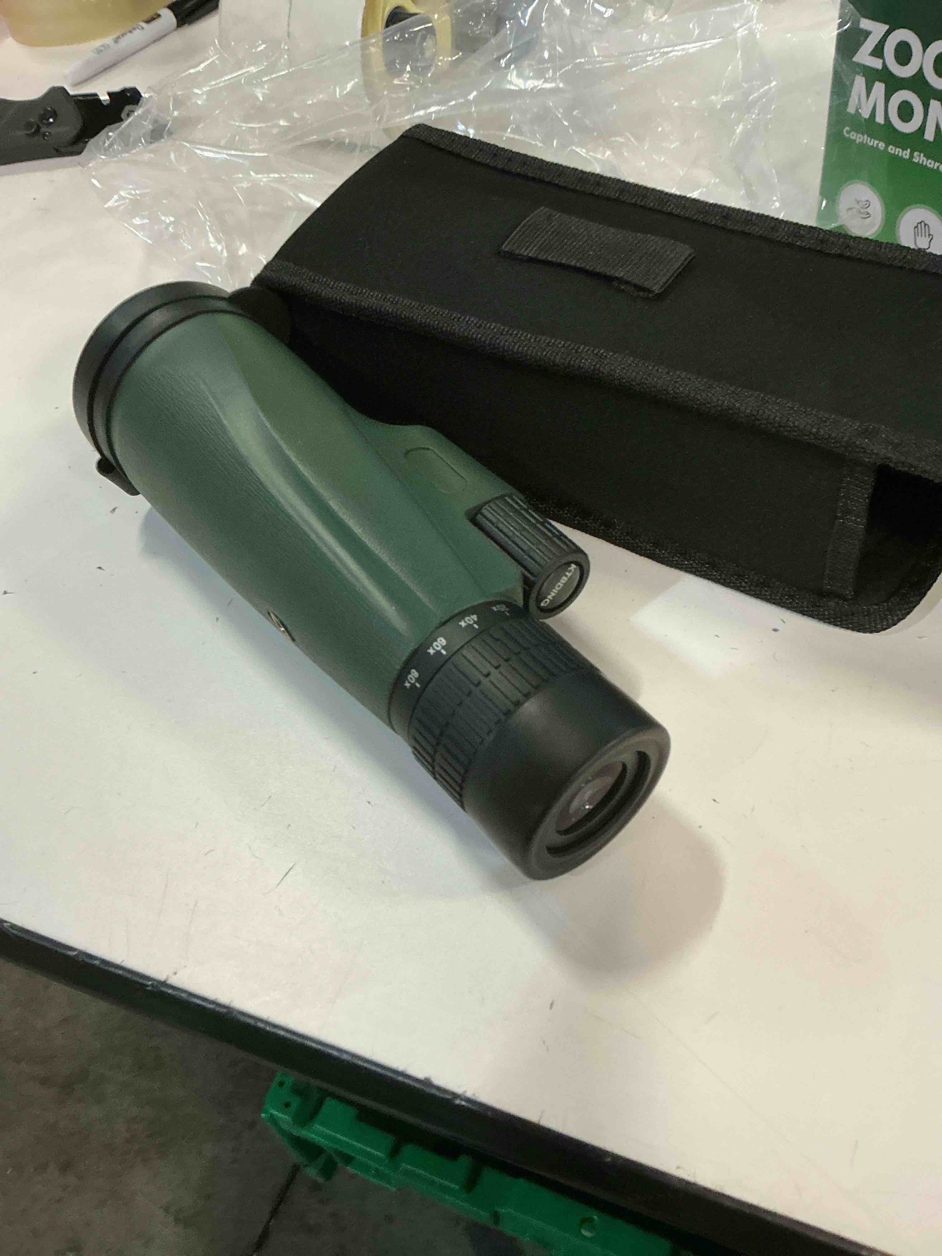 Condition photo showing New/Like New for monocular telescope 80 x 100 high powered monoculars for adults with tripod, monocular for smartphone suitable for bird watching larger vision monoculars for adults with bak4 prism & fmc lens green