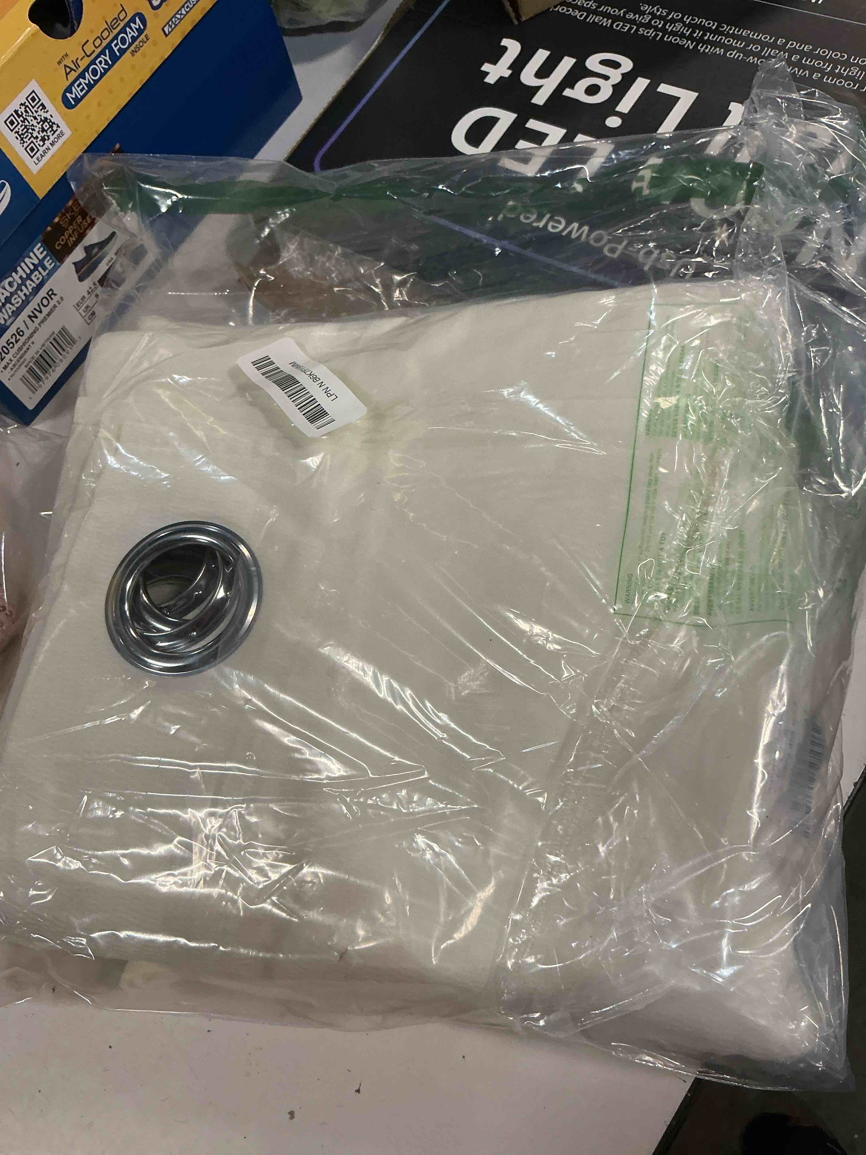 Condition photo showing As Is for nicetown sheer curtains 108 inches long for bedroom living room, light filtering non see through ivory white grommet top semi sheer curtains drapes for window covering, 1 pair, 52" w x 108" l 52"w x 108"l (pack of 2) ivory white