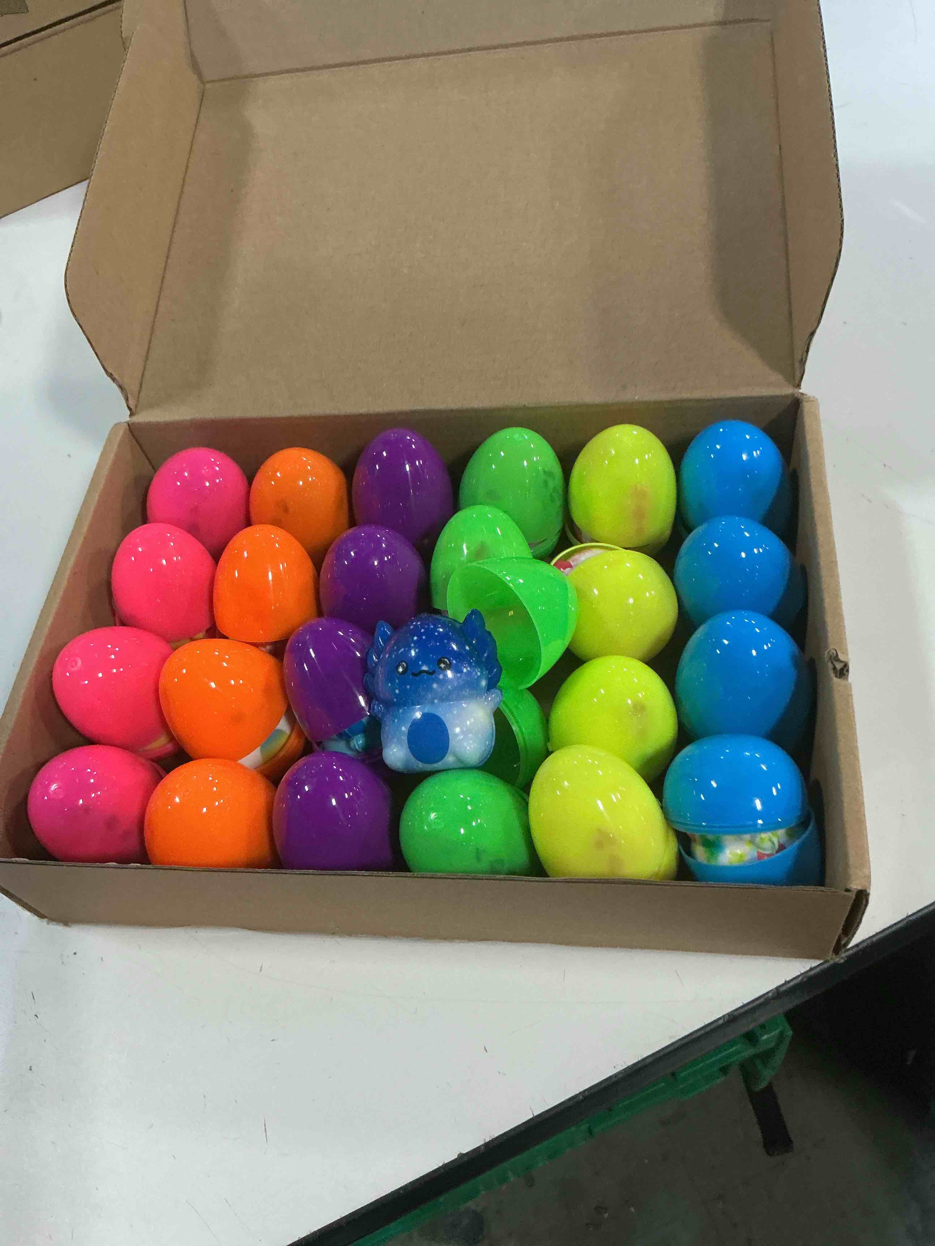 Condition photo showing New/Like New for 24 pack prefilled easter eggs with squishy toys easter basket stuffers stuffed easters eggs filled easters egg fillers egg hunt party favors for kids boys girls