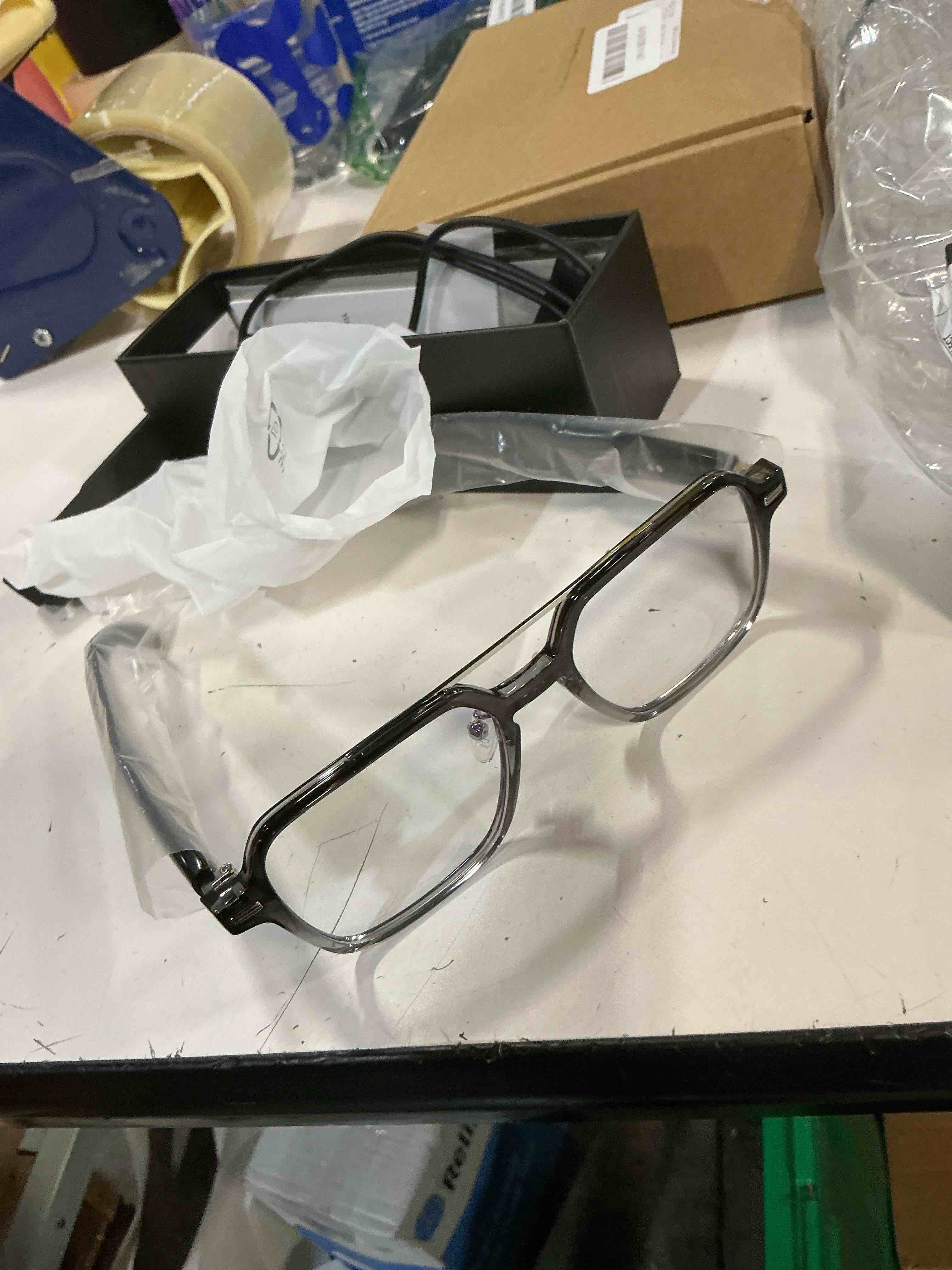 Condition photo showing New/Like New for smart glasses for men & women, aviator bluetooth glasses 165 languages translation with photochromic lens, ai glasses for meeting analysis, music, hands-free calls, uv & blue light protection
