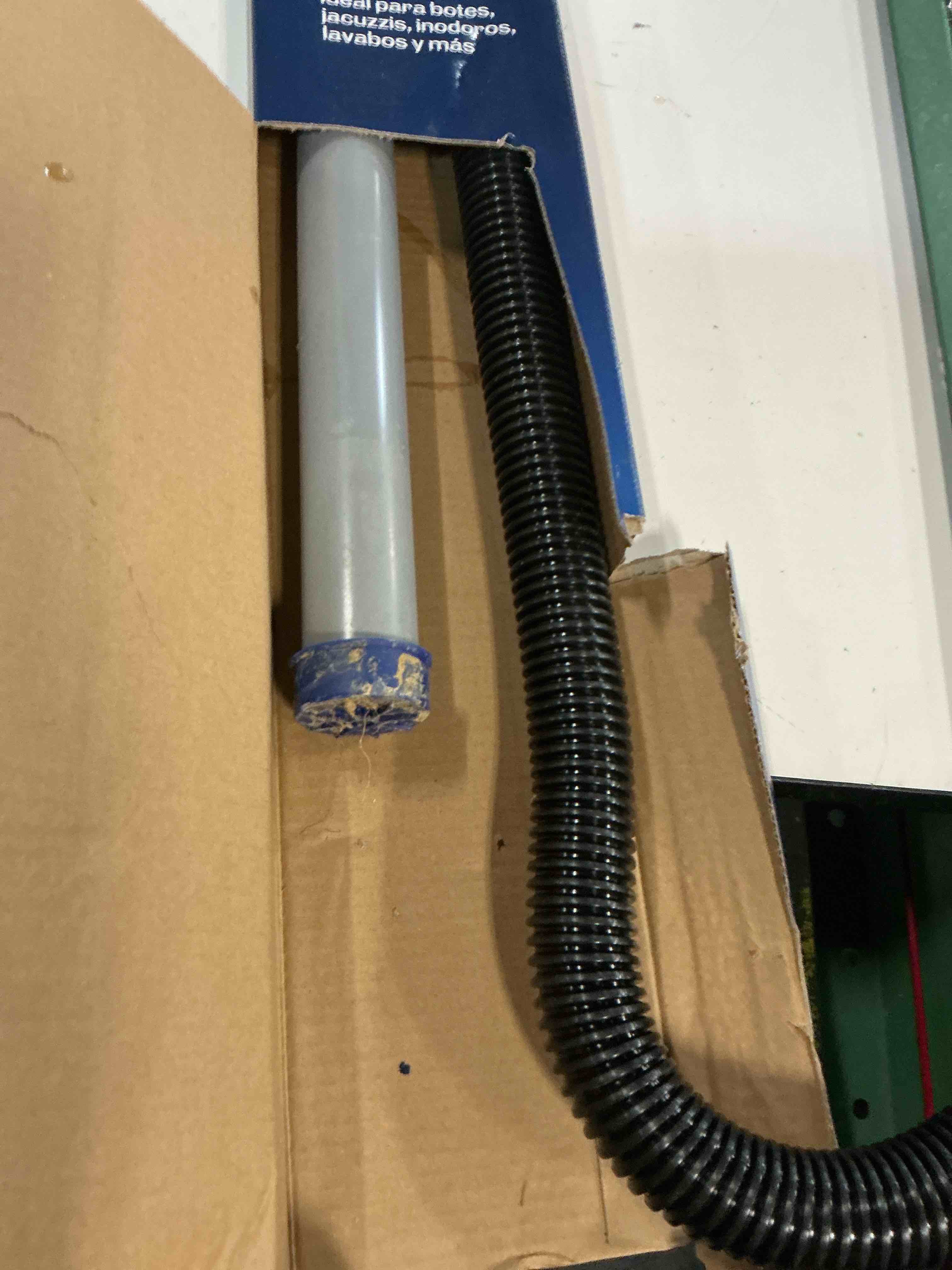 Condition photo showing As Is for hand pump 6.5ft (color is gray and black)