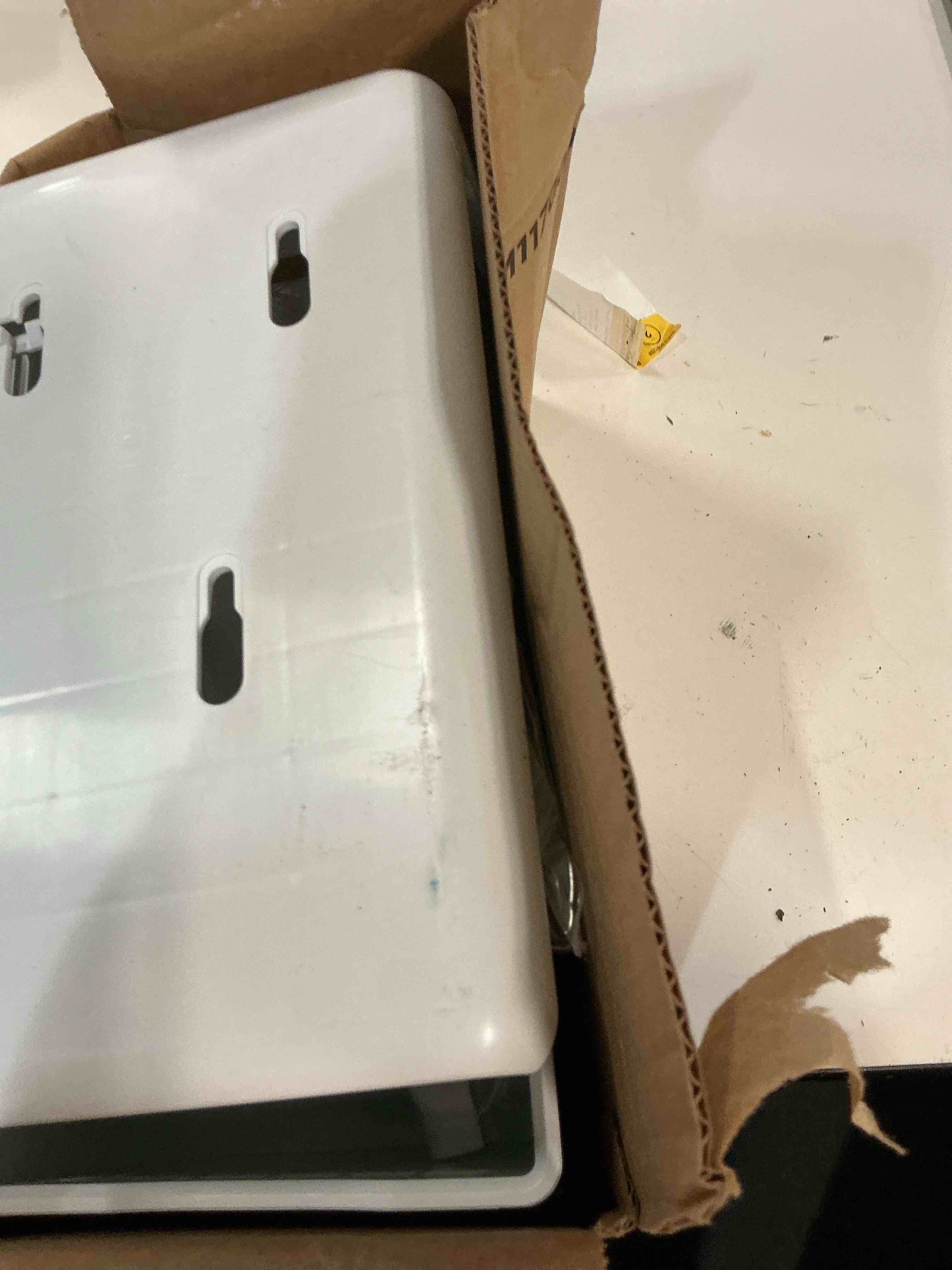 Condition photo showing As Is for ice maker kit for select frigidaire top mount refrigerators - white