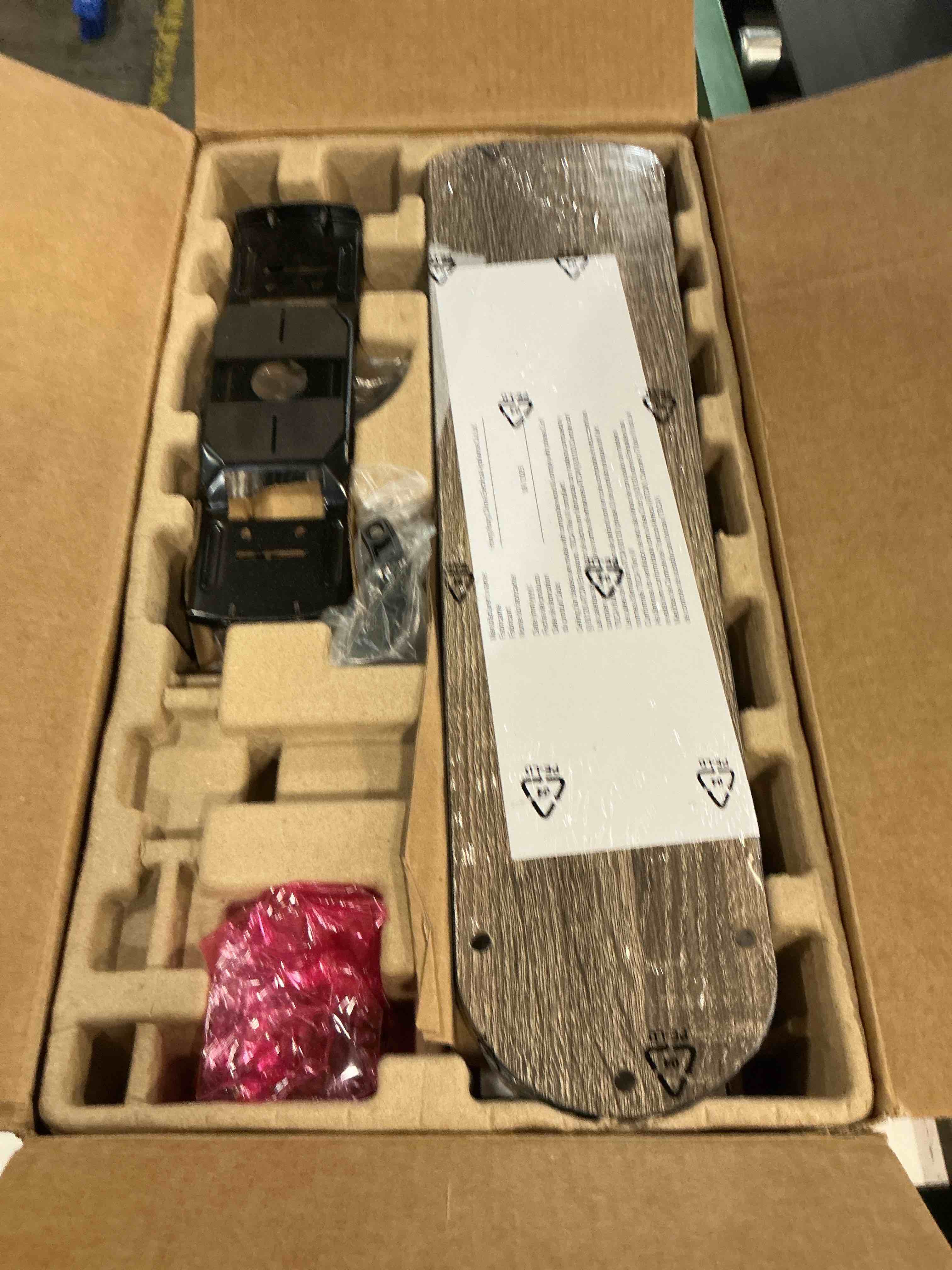 Condition photo showing Good Condition for harbor breeze armitage 52-in matte black with black/cocoa blades flush mount ceiling fan with light and pull chain included 5 -blade item #2758983 | model #42480