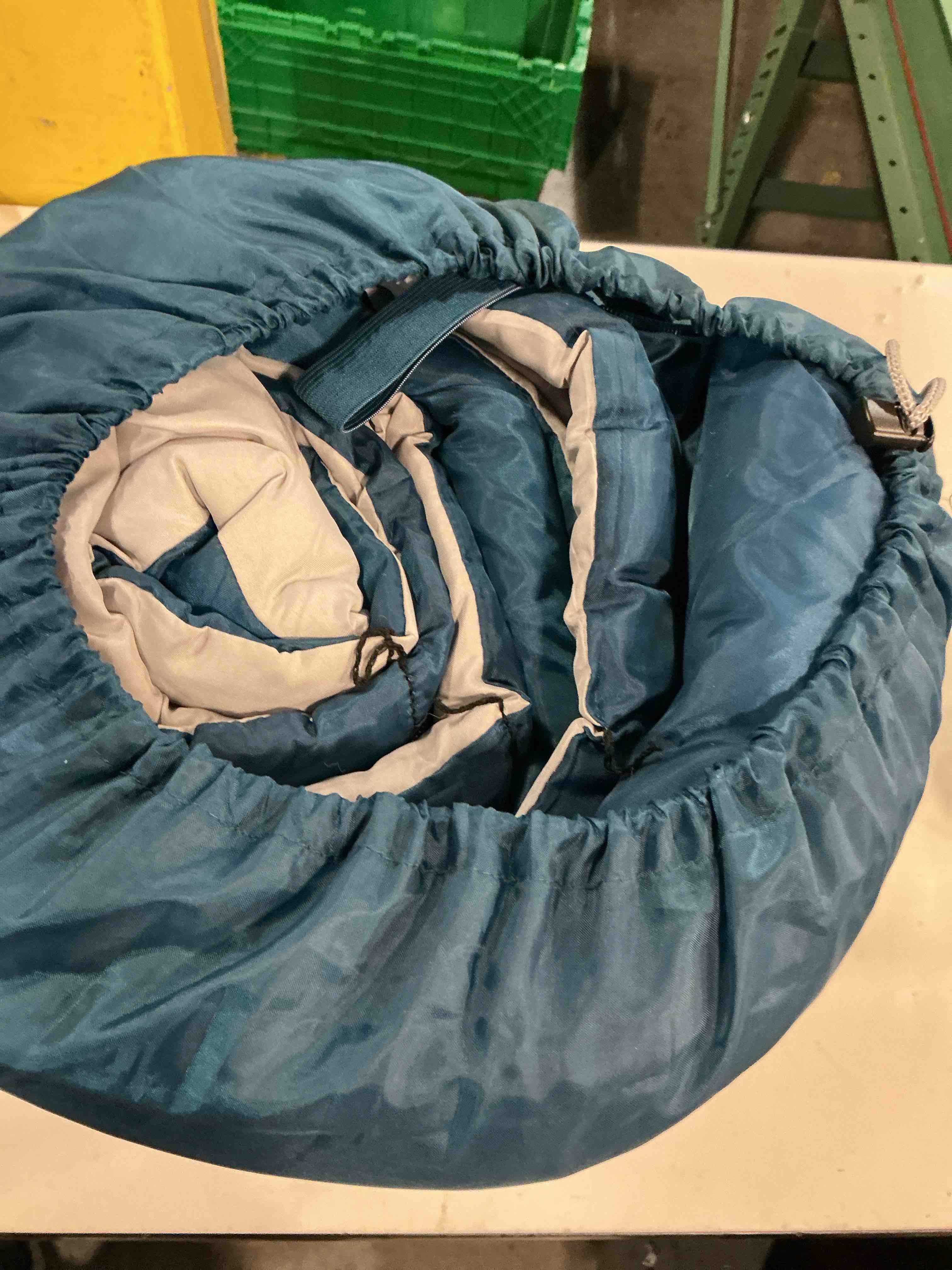 Condition photo showing New/Like New for ozark trail 35-degree cool weather rectangular sleeping bag  blue  33 x77