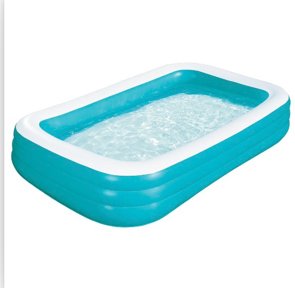 bluescape 10ft family inflatable swimming pool  rectangular  age 6 & up  unisex