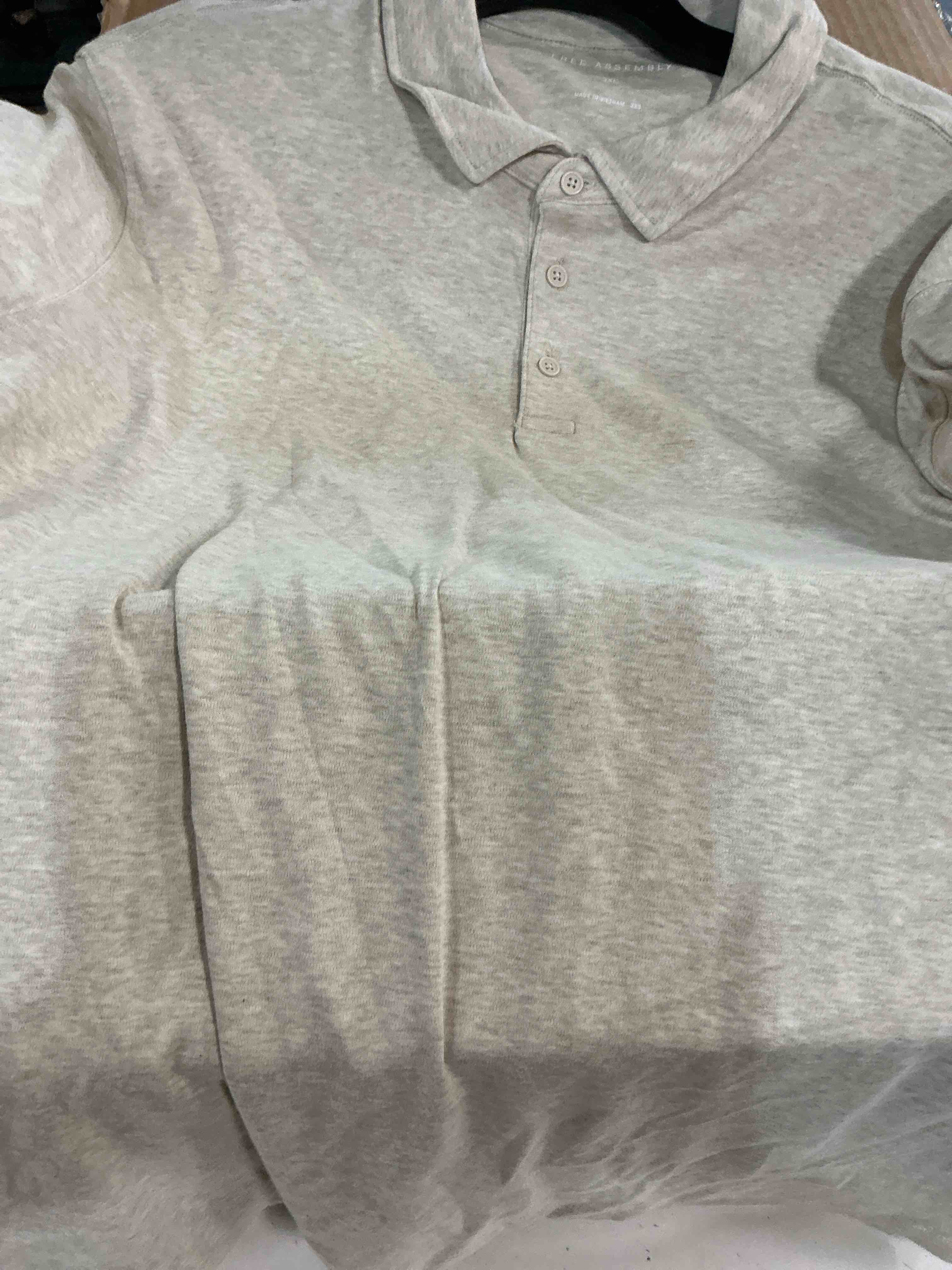 Condition photo showing New/Like New for free assembly mens cotton polo shirt with short sleeves, sizes xs-3xl (3xl)