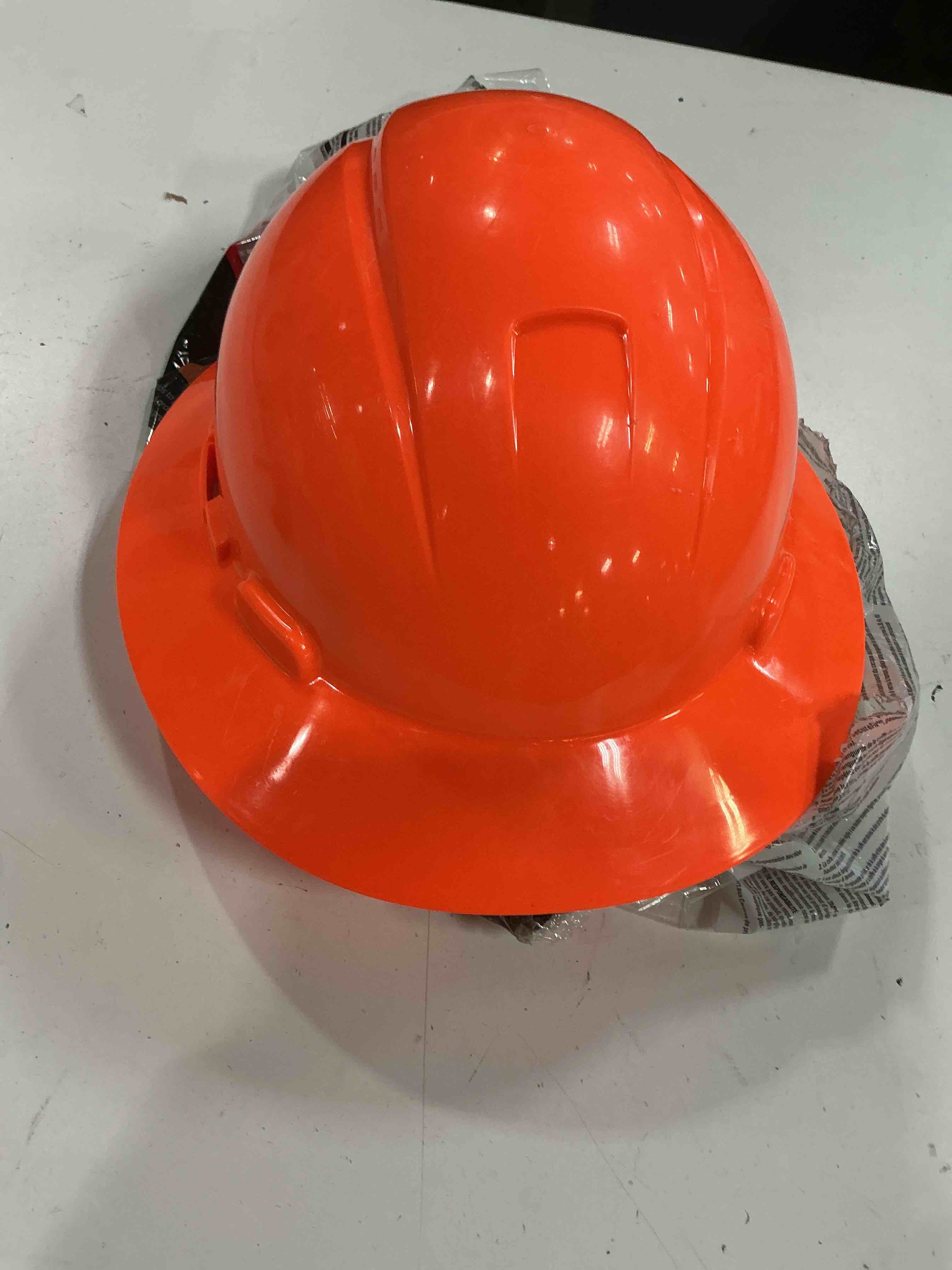 Condition photo showing Good Condition for 3m securefit full brim hard hat chh-fb-r-o6-sl, with ratchet adjustment, hi-vis