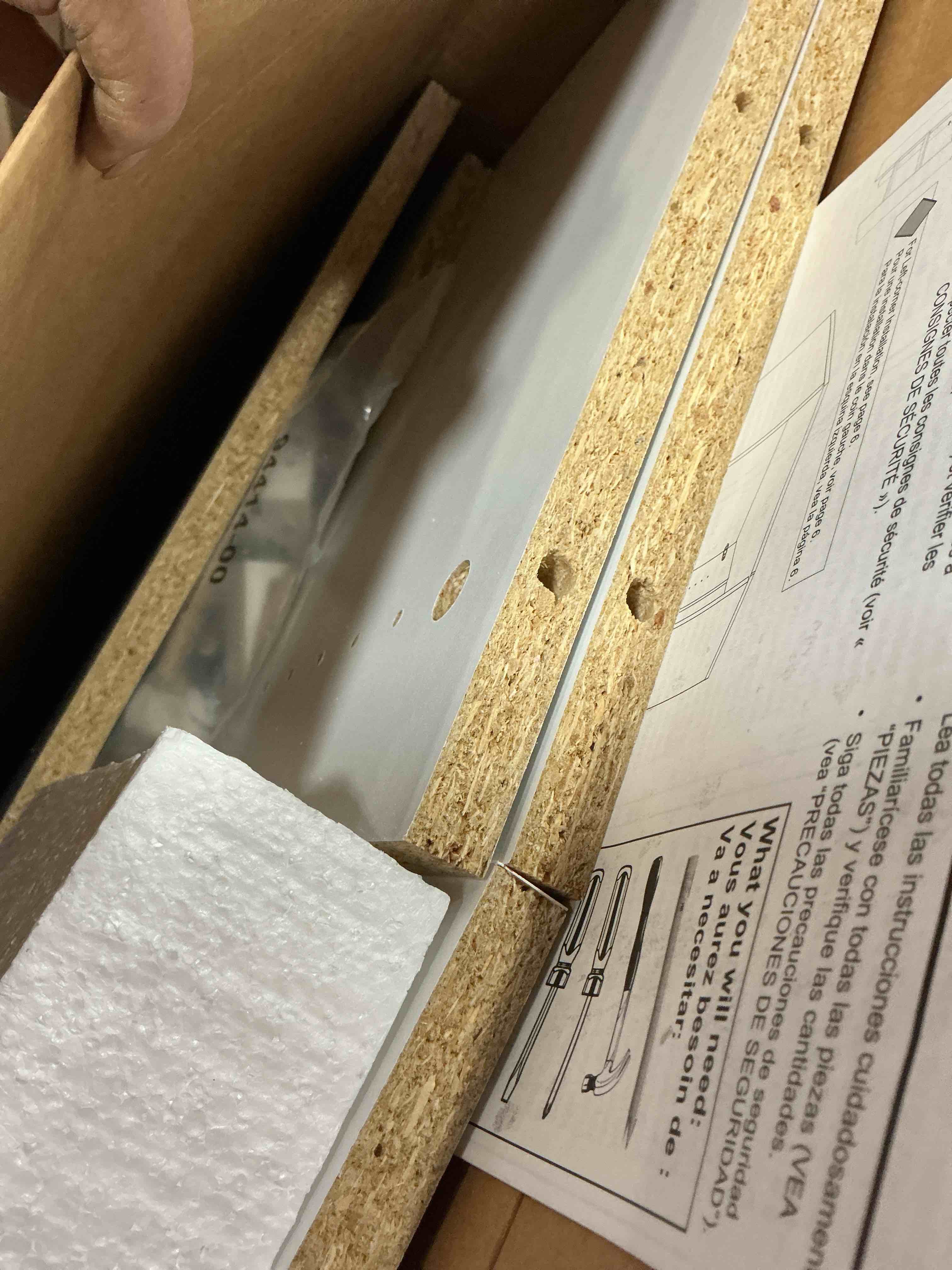 Condition photo showing Good Condition for  closetmaid brightwood corner corner unit white solid shelving wood closet system