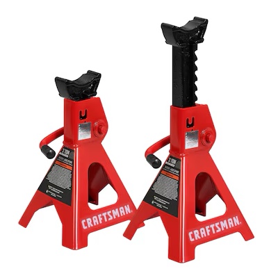 craftsman black 3-ton steel manual jack stand set