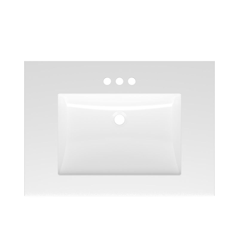 project source white, 31" w x 22" d, cultured marble, rectangular