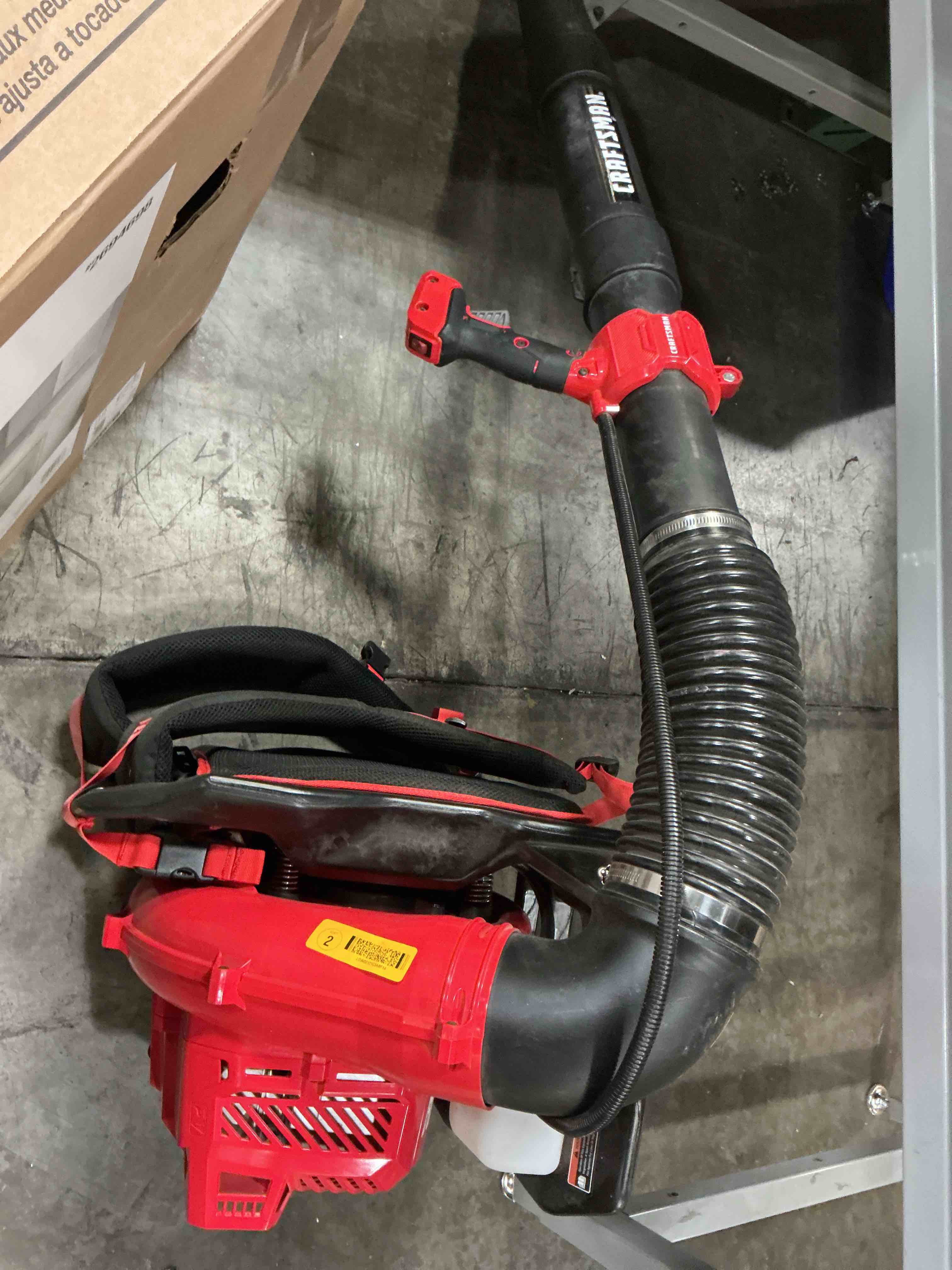 Condition photo showing As Is for craftsman bp510 51-cc 2-cycle 600-cfm 220-mph gas backpack leaf blower