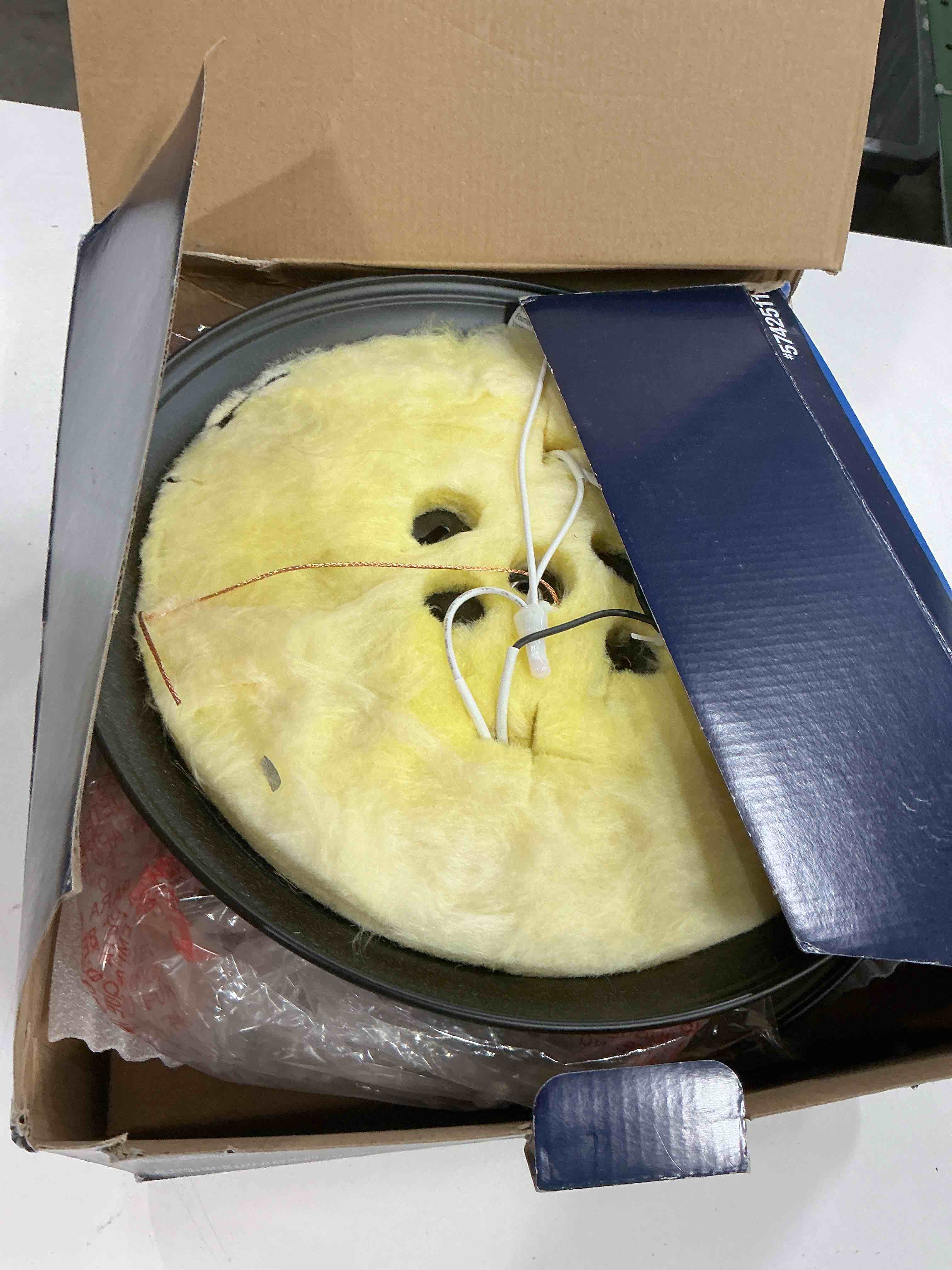 Condition photo showing As Is for project source 13-in matte black indoor 2 -light flush mount light with frosted glass 2 -pack