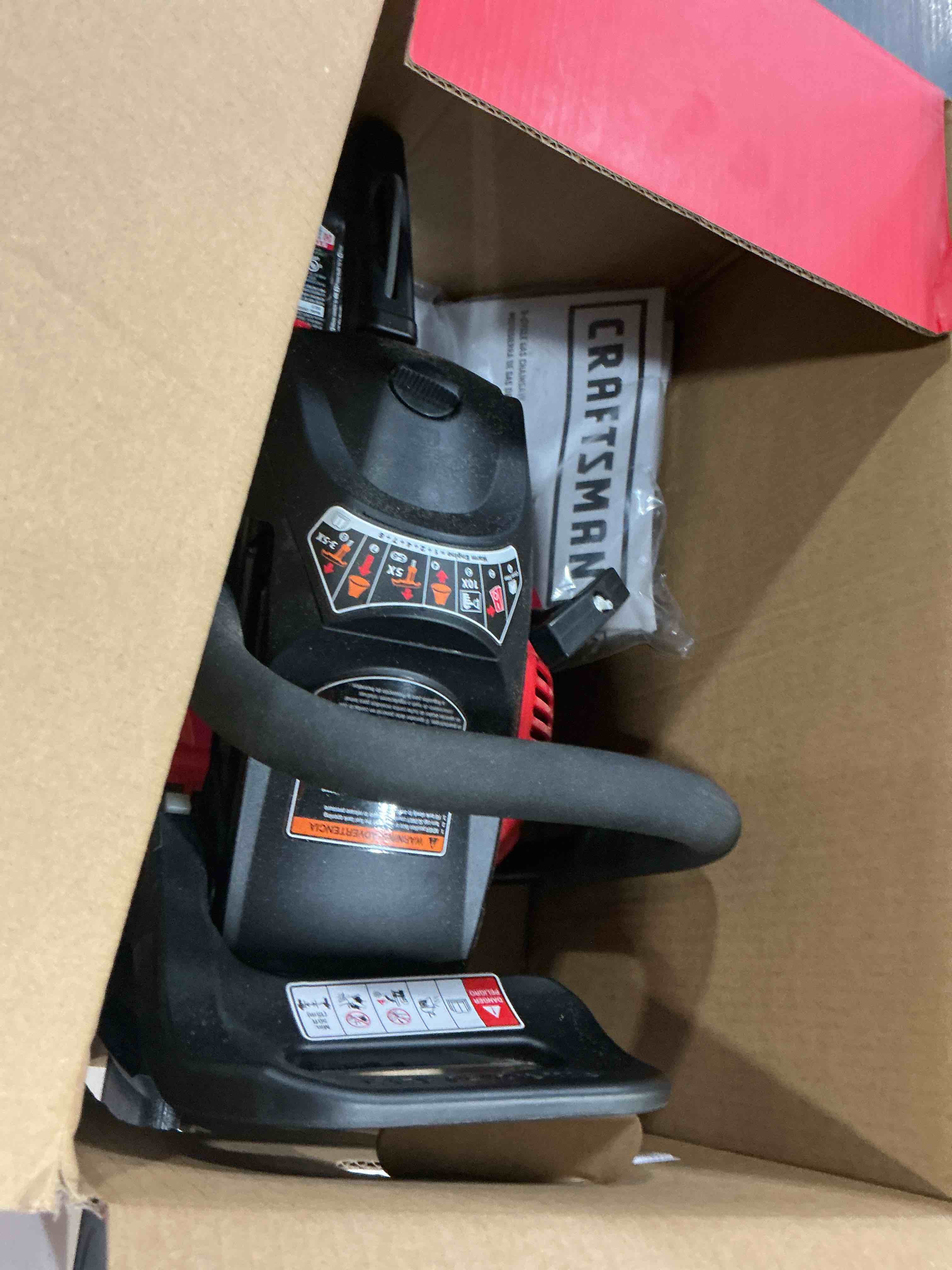 Condition photo showing As Is for craftsman 20 in. gas powered chainsaw