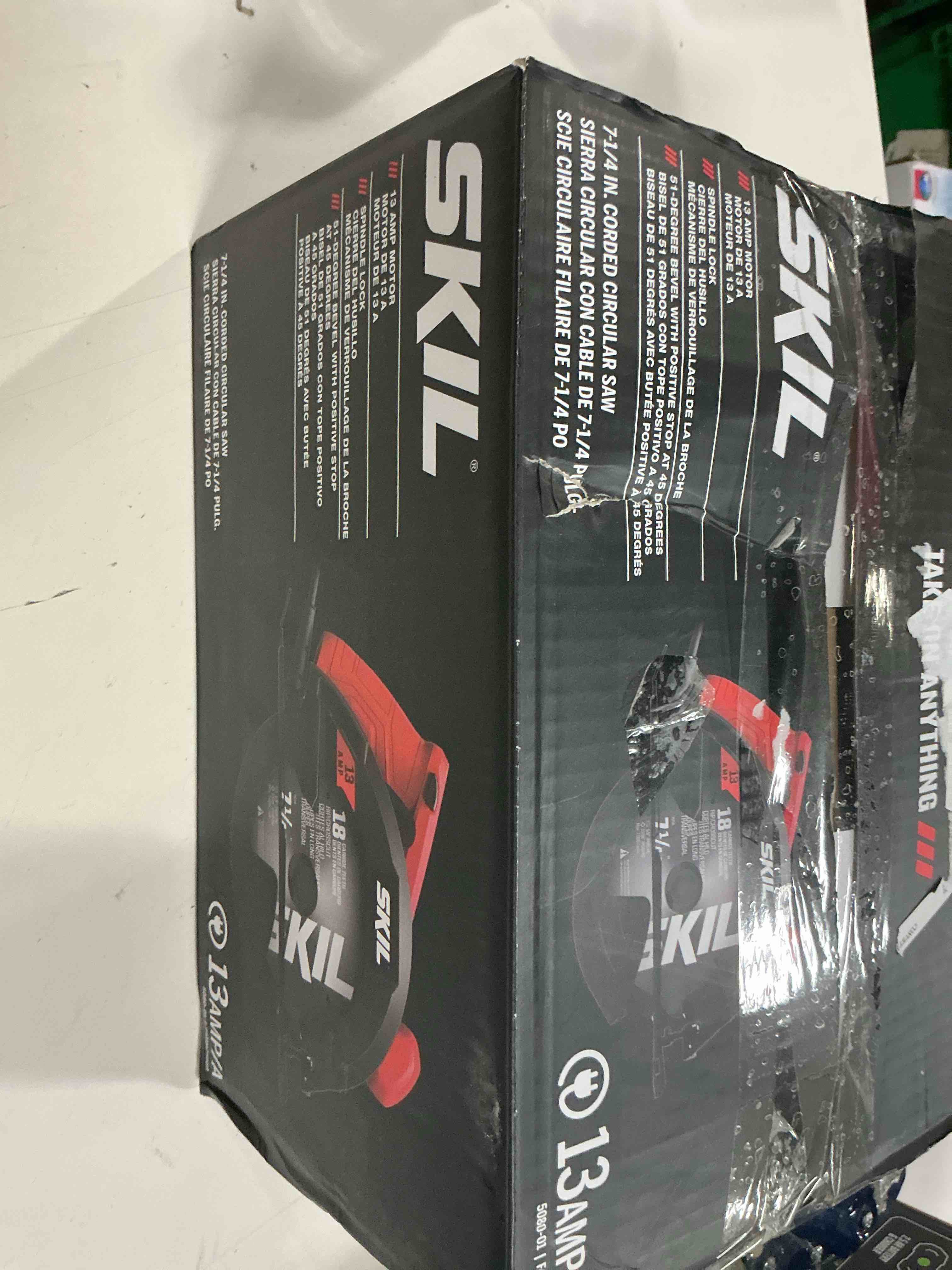 Condition photo showing As Is for skil 5080-01 13-amp 7-1/4" circular saw, red
