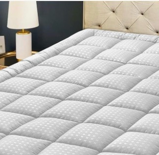 3 inch mattress topper - viscose made from bambu,cooling soft pillow top mattress pad cover (king,78