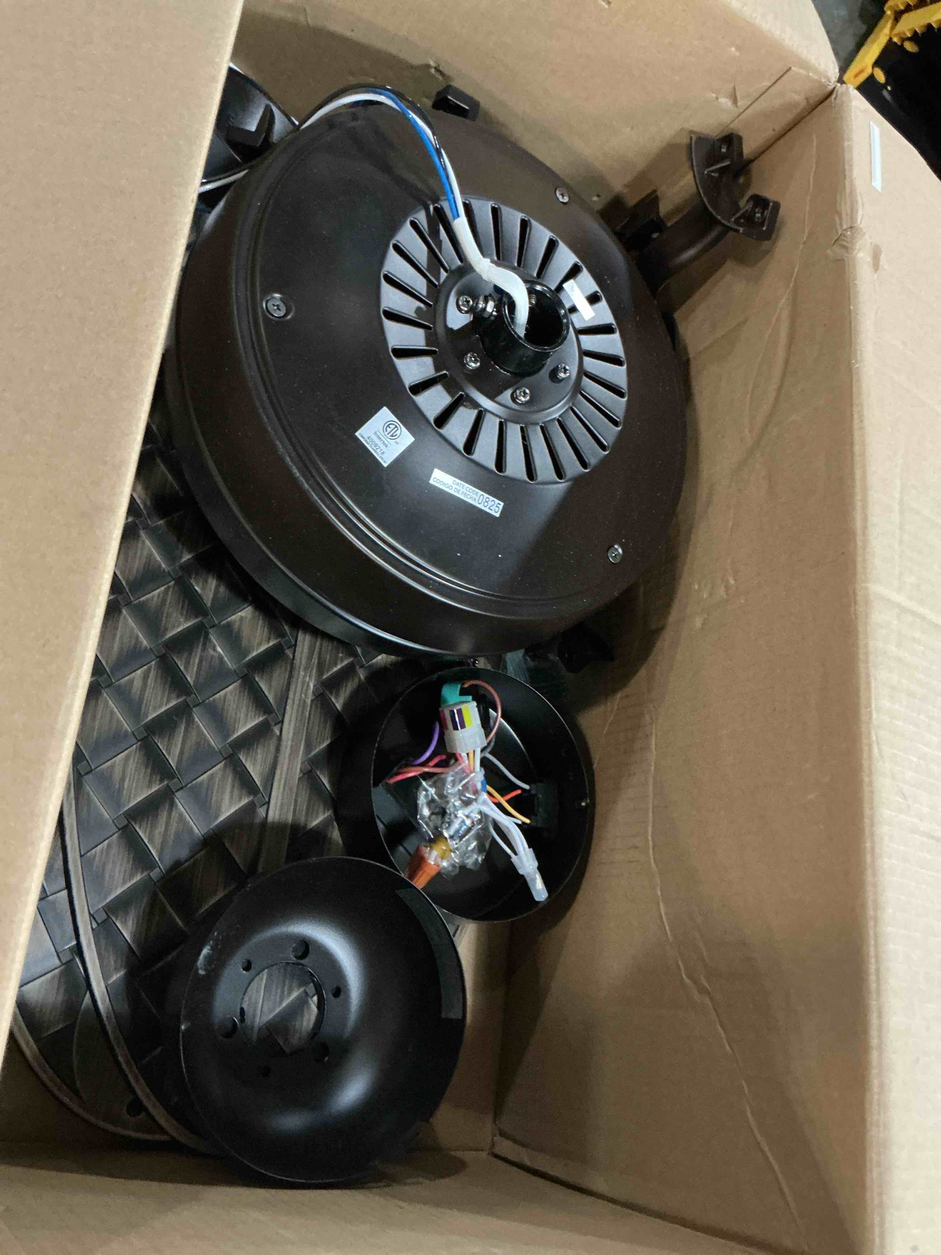 Condition photo showing As Is for replacement canopt for harbor breeze tilghman ii 52" bronze ceiling fan