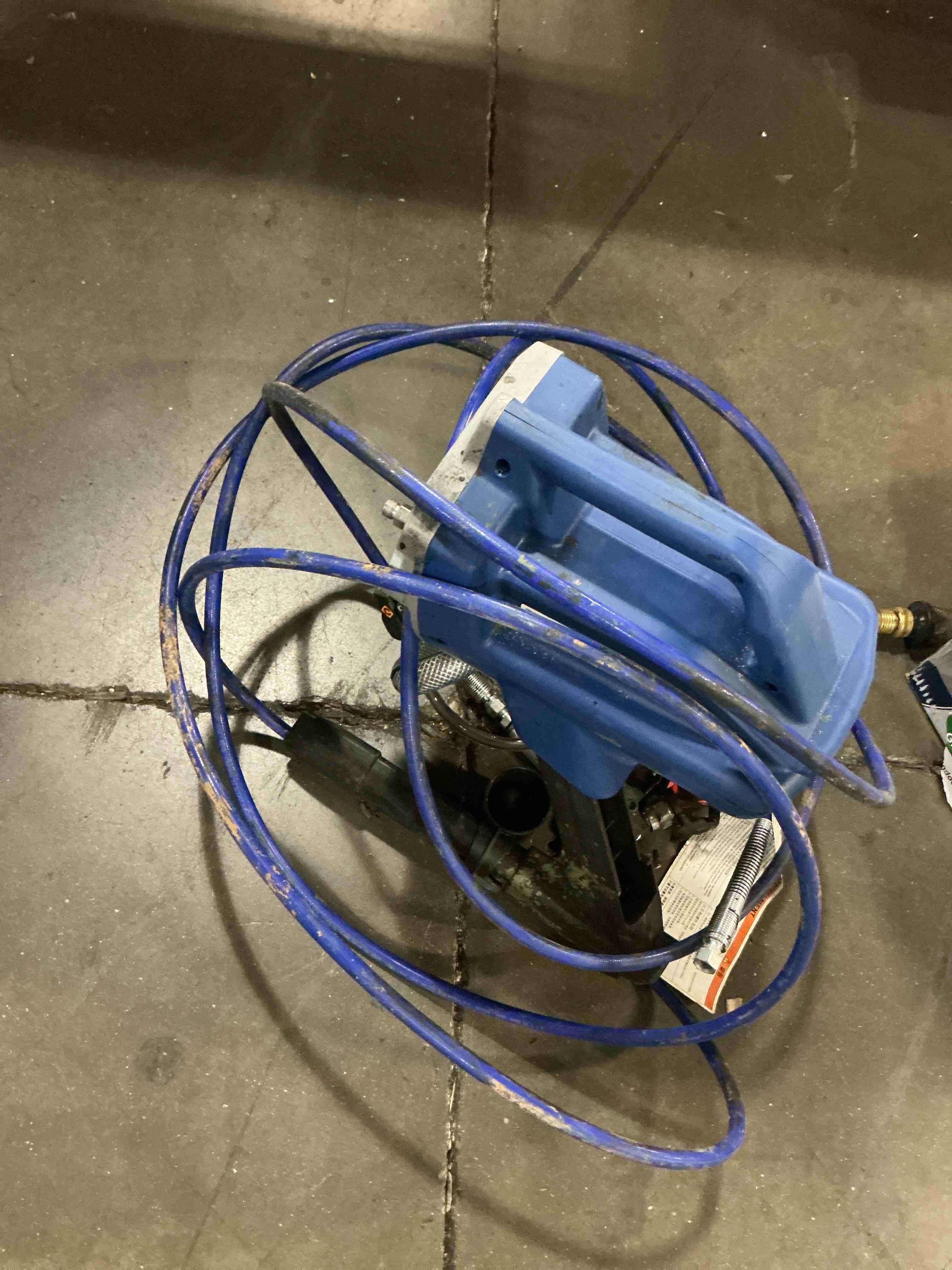 Condition photo showing As Is for graco magnum 262800 x5 stand airless paint sprayer, blue