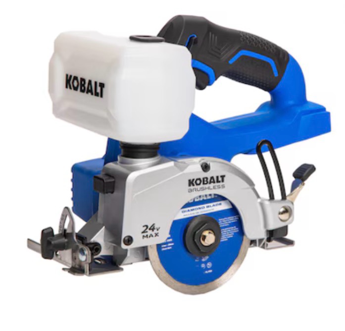  kobalt 24v 4-in -blade cordless handheld tile saw 