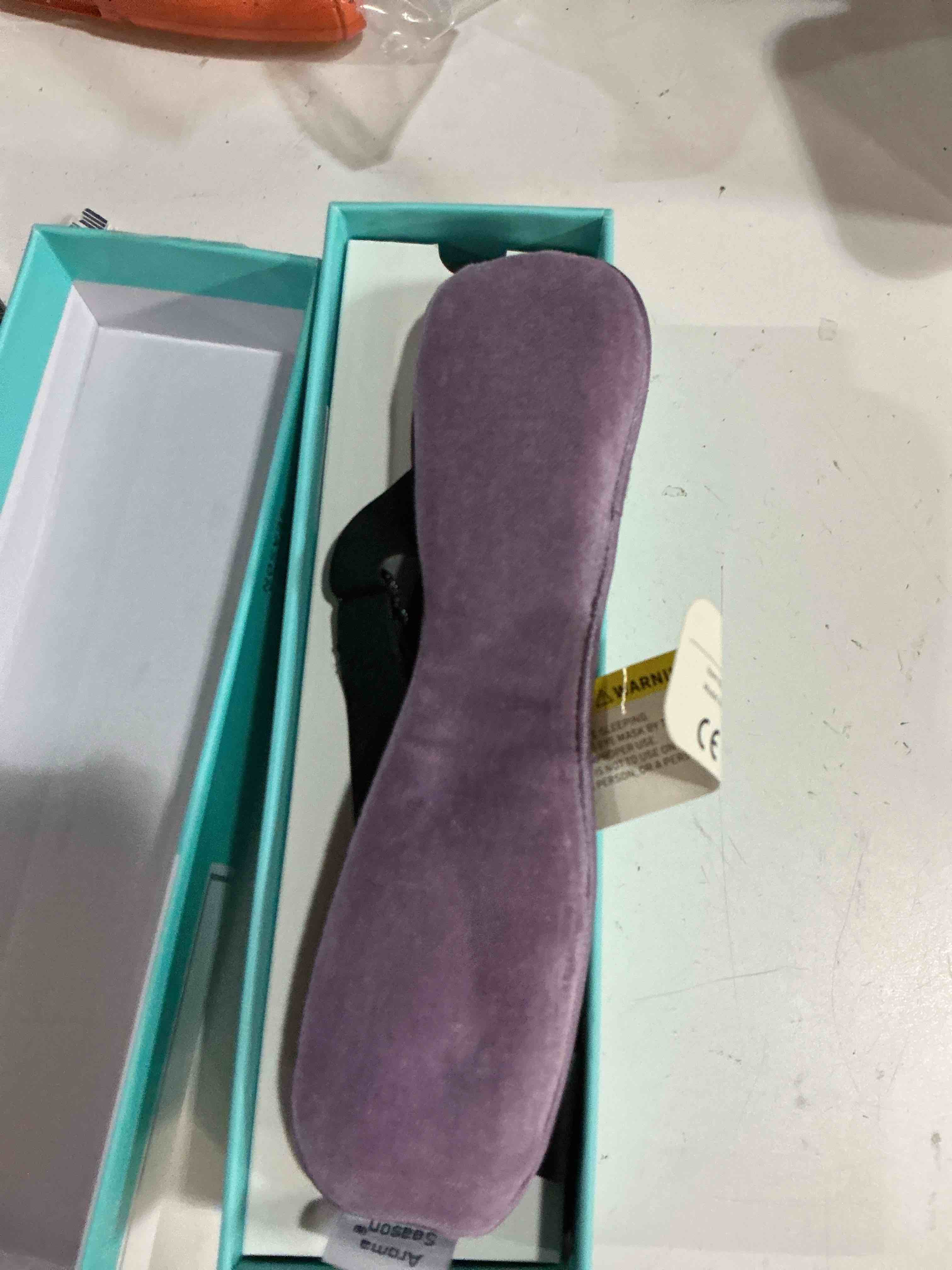 Condition photo showing Good Condition for aroma season heated eye mask for dry eyes, warm eye compress with flaxseed graphene fir for mgd, dry eye syndrome, chalazion blepharitis treatment, steam moist heat therapy to unclog glands (purple)