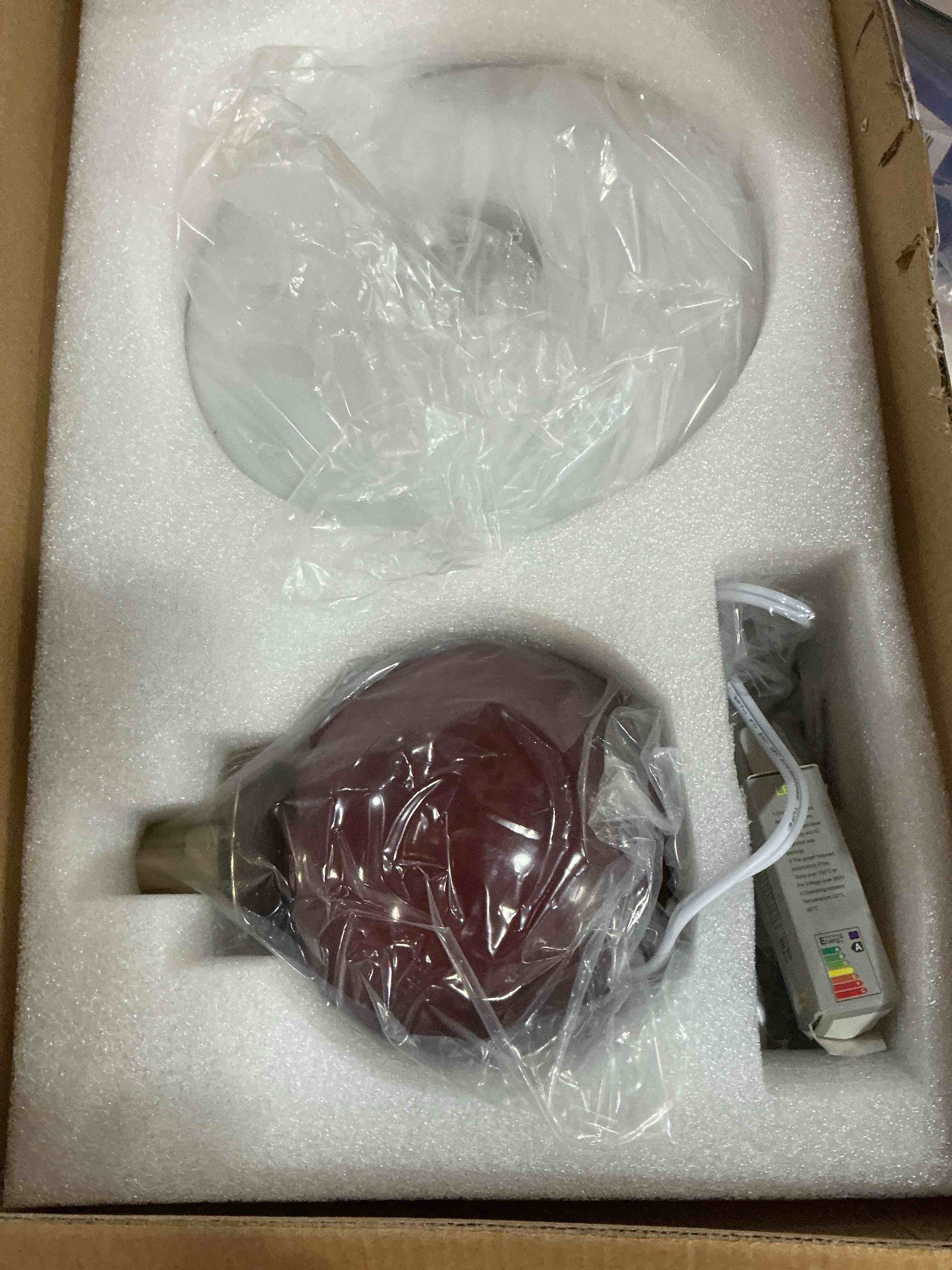 Condition photo showing Good Condition for christmas decorations lights christmas gifts for grandkids women mushroom lamp table lamp for bedroom,desk bedside small lamps for living room night stands(christmas red) wine red