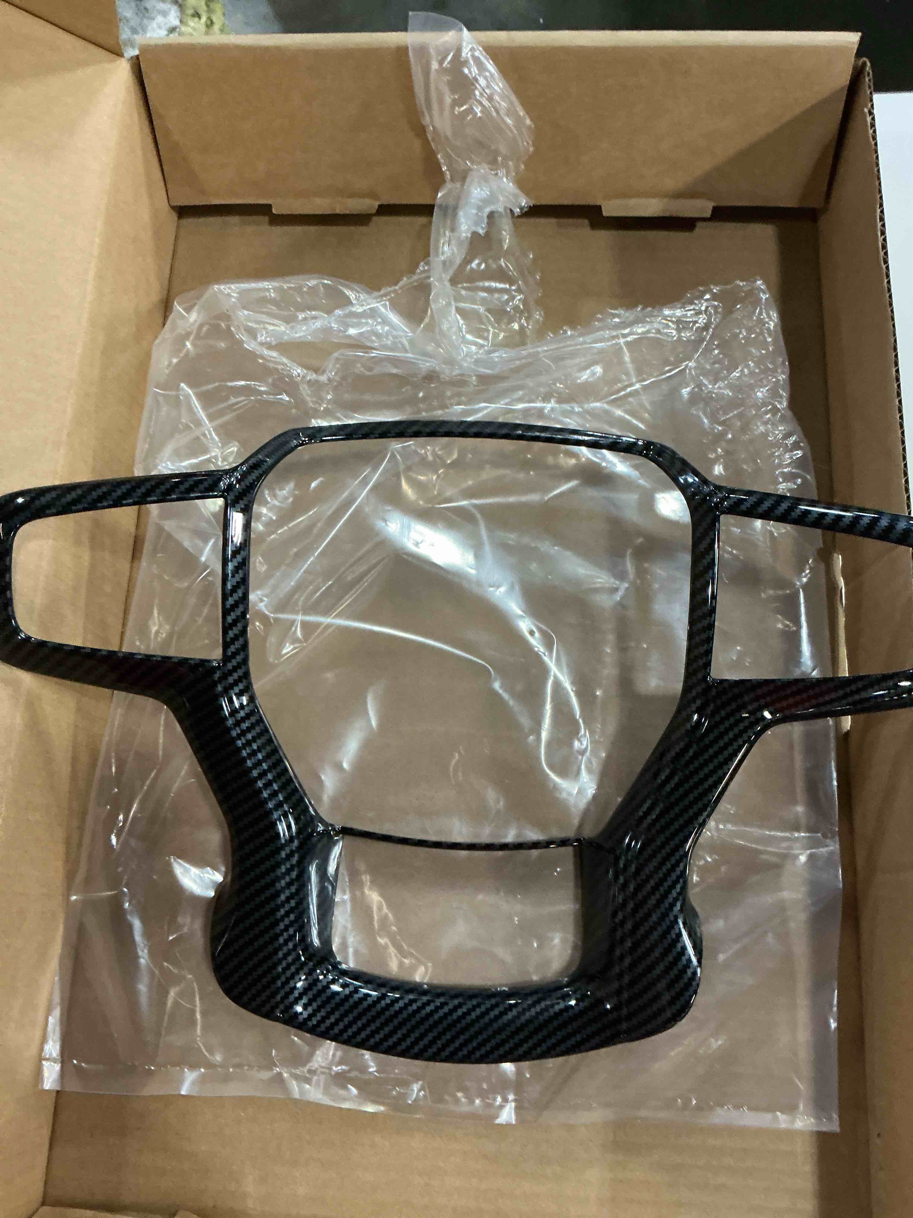 Condition photo showing Good Condition for keptrim for f-150 abs carbon fiber steering wheel cover trim for 2021 2022 2023 2024 2025 2026 ford f150, for 2023-2025 f250 f350 super duty, for 2022-2025 expedition, 1pc