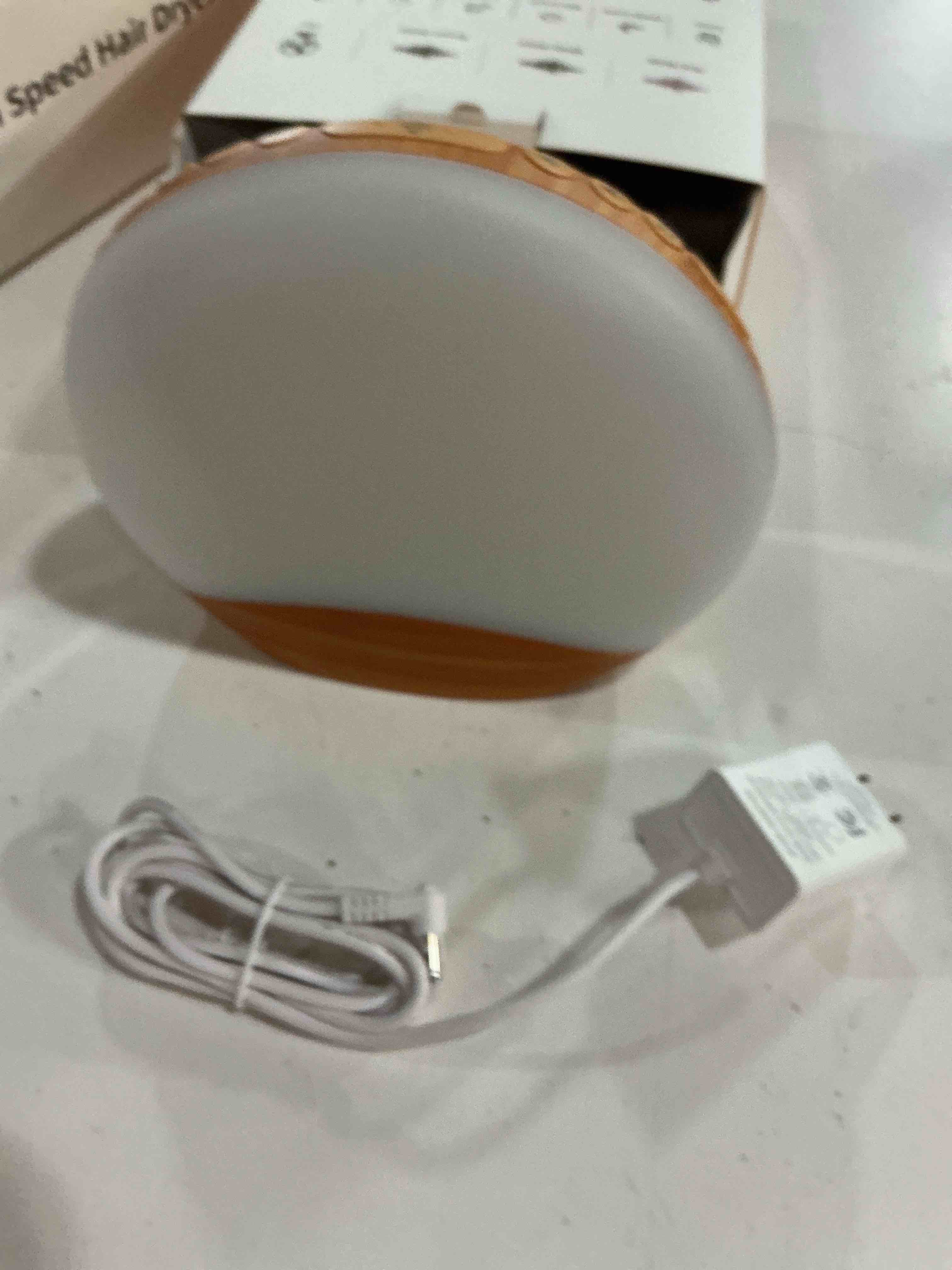 Condition photo showing New/Like New for reacher wood grain sunrise alarm clock and sound machine nightlight, digital dimmable clock for bedroom, 26 sleep sounds, white noise machine for baby, adults, wake up light alarm clock for kids