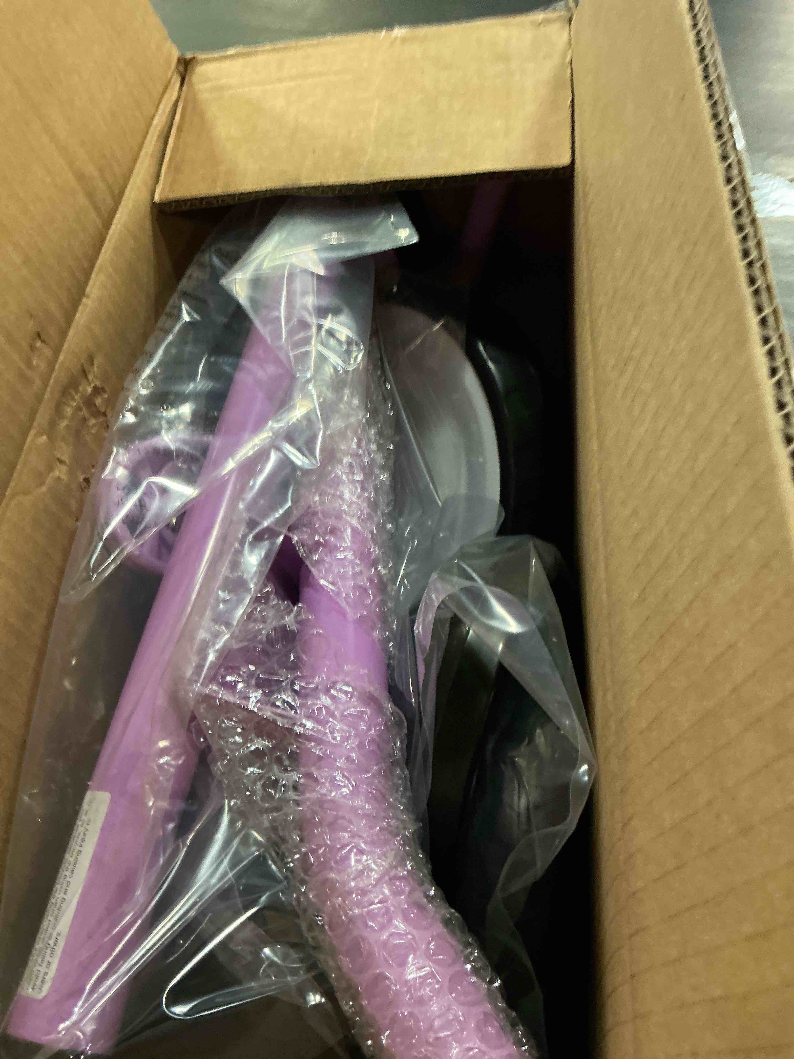 Condition photo showing New/Like New for liberry toddler tricycle age 2 3 4 years old, kids trike with bell, back basket and removable pedal, 3 wheel bike riding toy gift for girls, purple