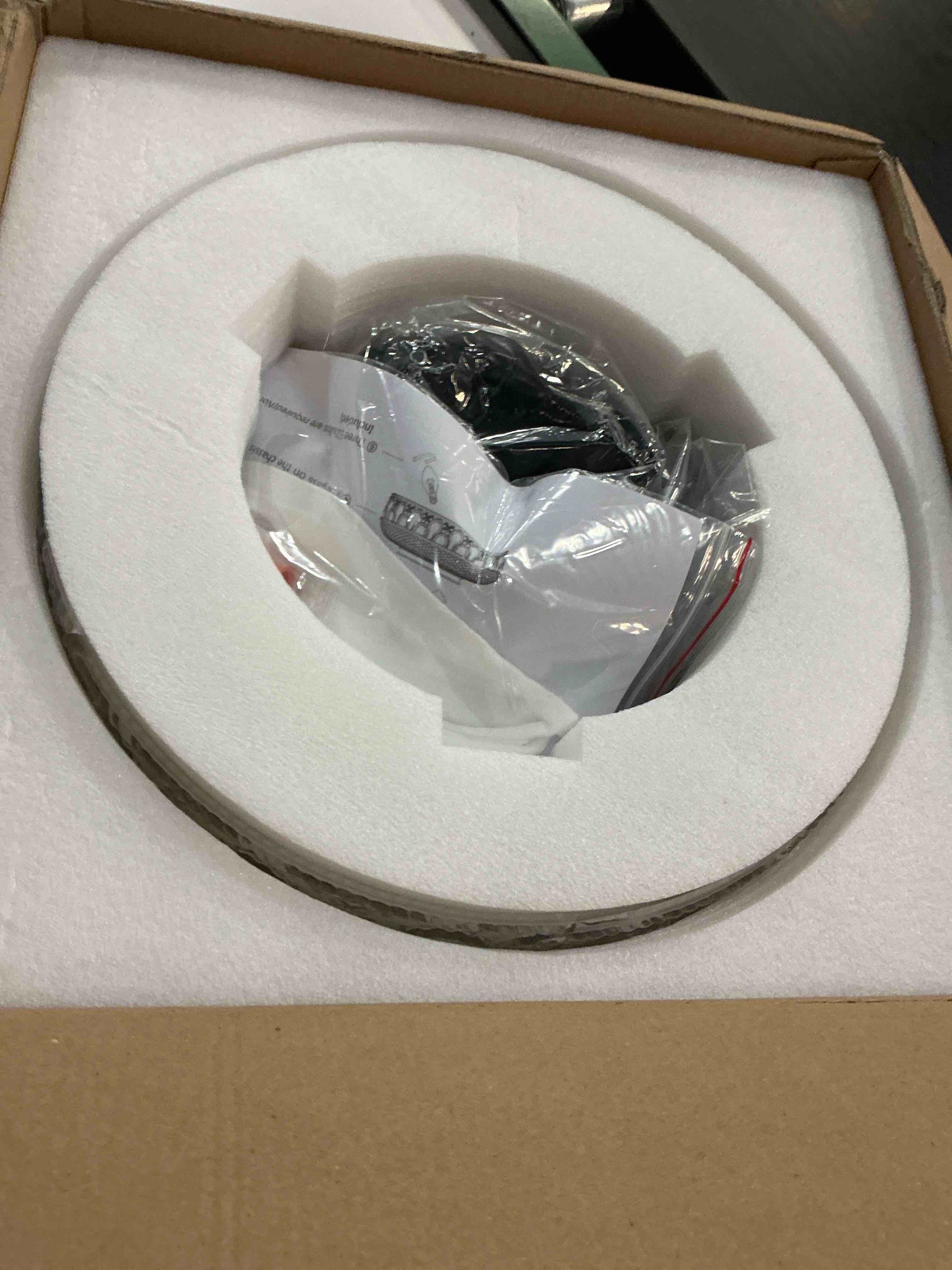 Condition photo showing New/Like New for lamomo semi flush mount ceiling light, upgraded larger 12 inch black hallway light fixture, 3 light globe glass close to ceiling light, indoor hanging light for bedroom kitchen porch hallway