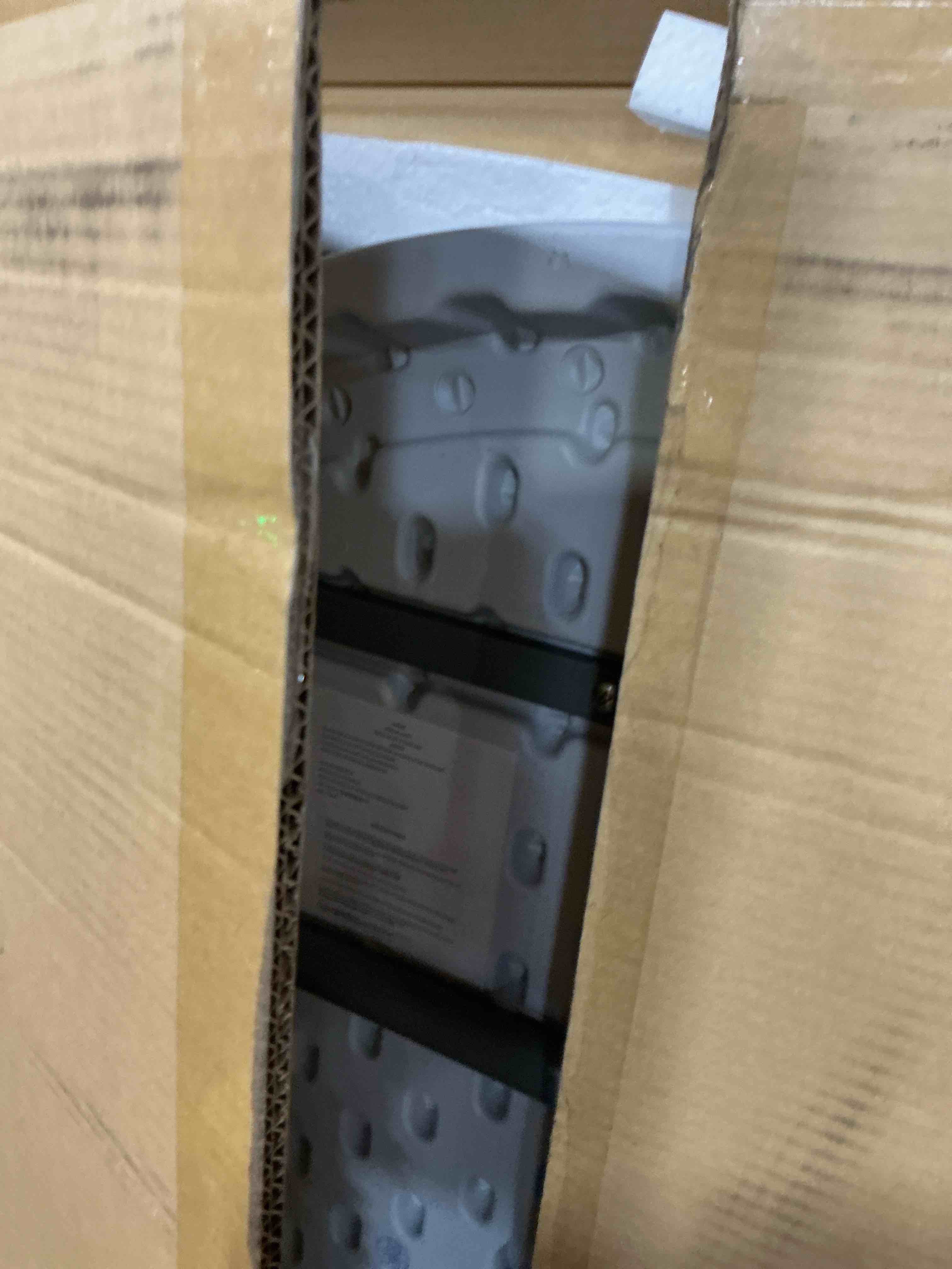 Condition photo showing New/Like New for flash furniture kathryn 2.63' round folding bar height table for parties and commercial events, indoor/outdoor plastic bar height folding table, white