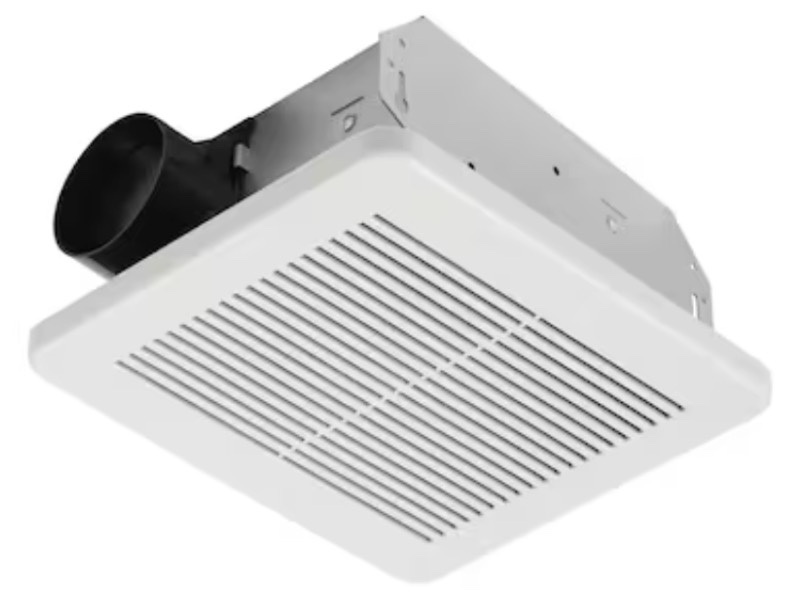 utilitech 1.0-sone 50-cfm white bathroom fan (energy star certified)