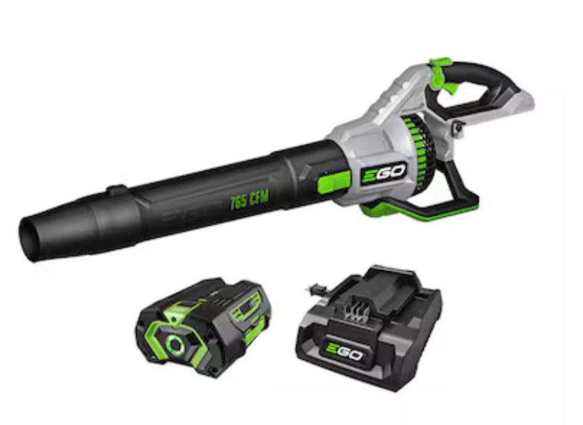 ego power+ 56-volt 765-cfm 200-mph battery handheld leaf blower 5.0 ah battery included charger included