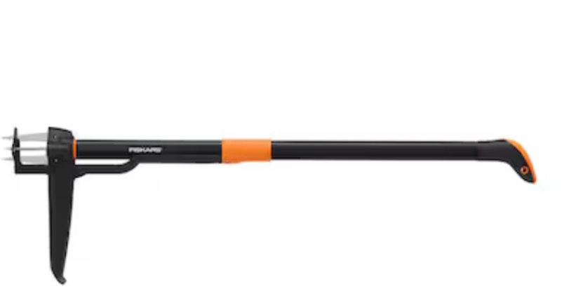 fiskars deluxe 4 claw with eject long-handle tool weeder