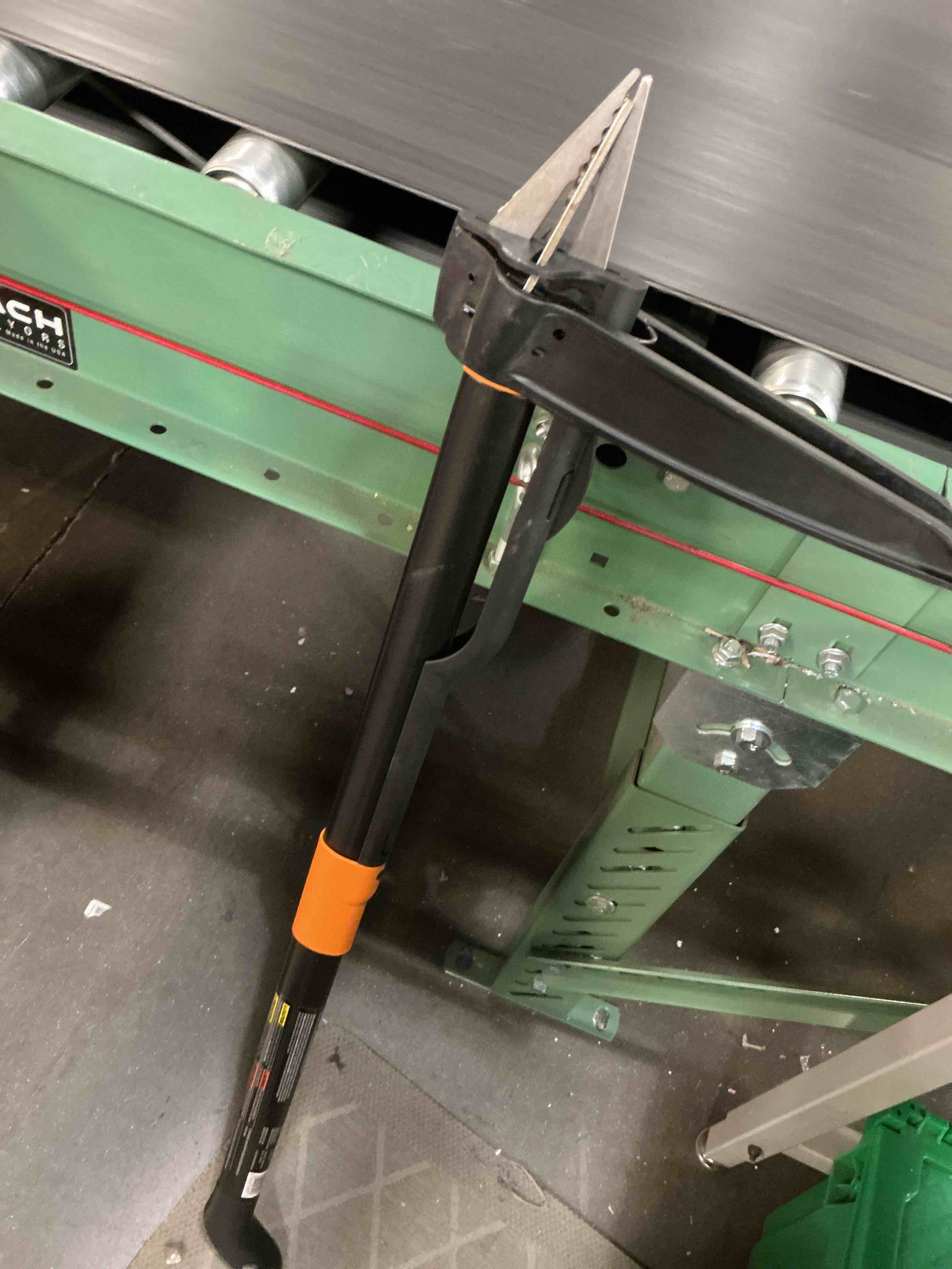 Condition photo showing As Is for fiskars deluxe 4 claw with eject long-handle tool weeder