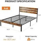 simenmax full size bed frame with headboard, mattress foundation with all sturdy metal support, under bed storage, no box spring needed, rust brown