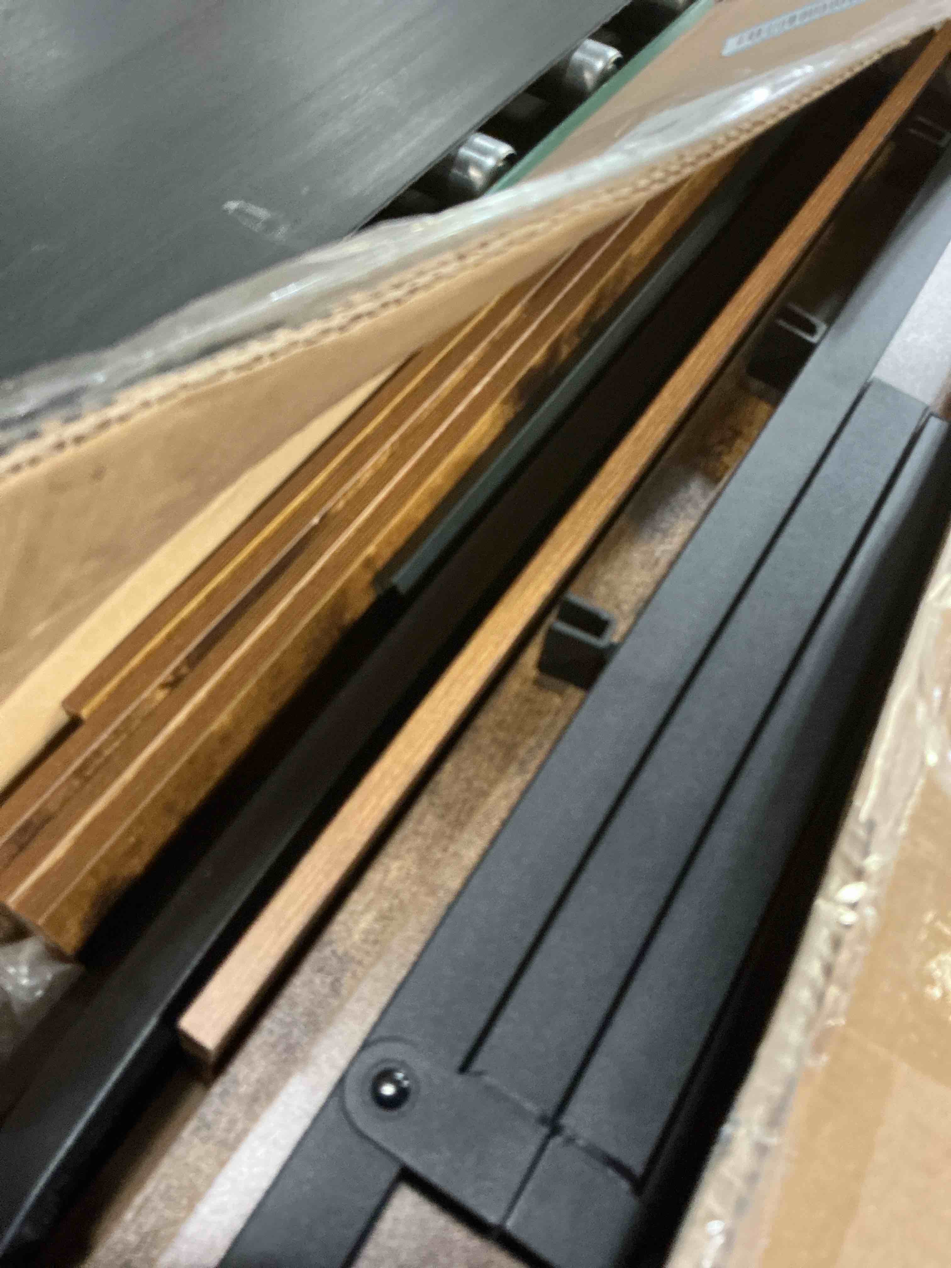 Condition photo showing Good Condition for simenmax full size bed frame with headboard, mattress foundation with all sturdy metal support, under bed storage, no box spring needed, rust brown