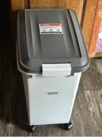 airtight dog food storage container with wheels 2 pack, up to 54 lbs