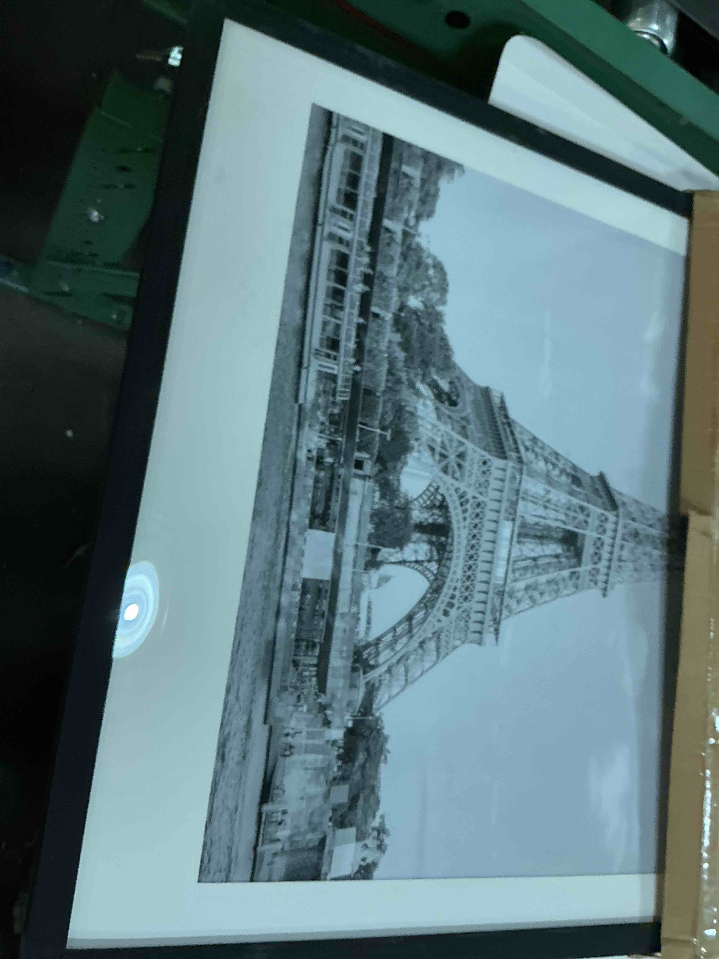 Condition photo showing New/Like New for upsimples 18x24 picture frame, display pictures 16x20 with mat or 18 x 24 without, wall hanging poster frames, black, 1 pack