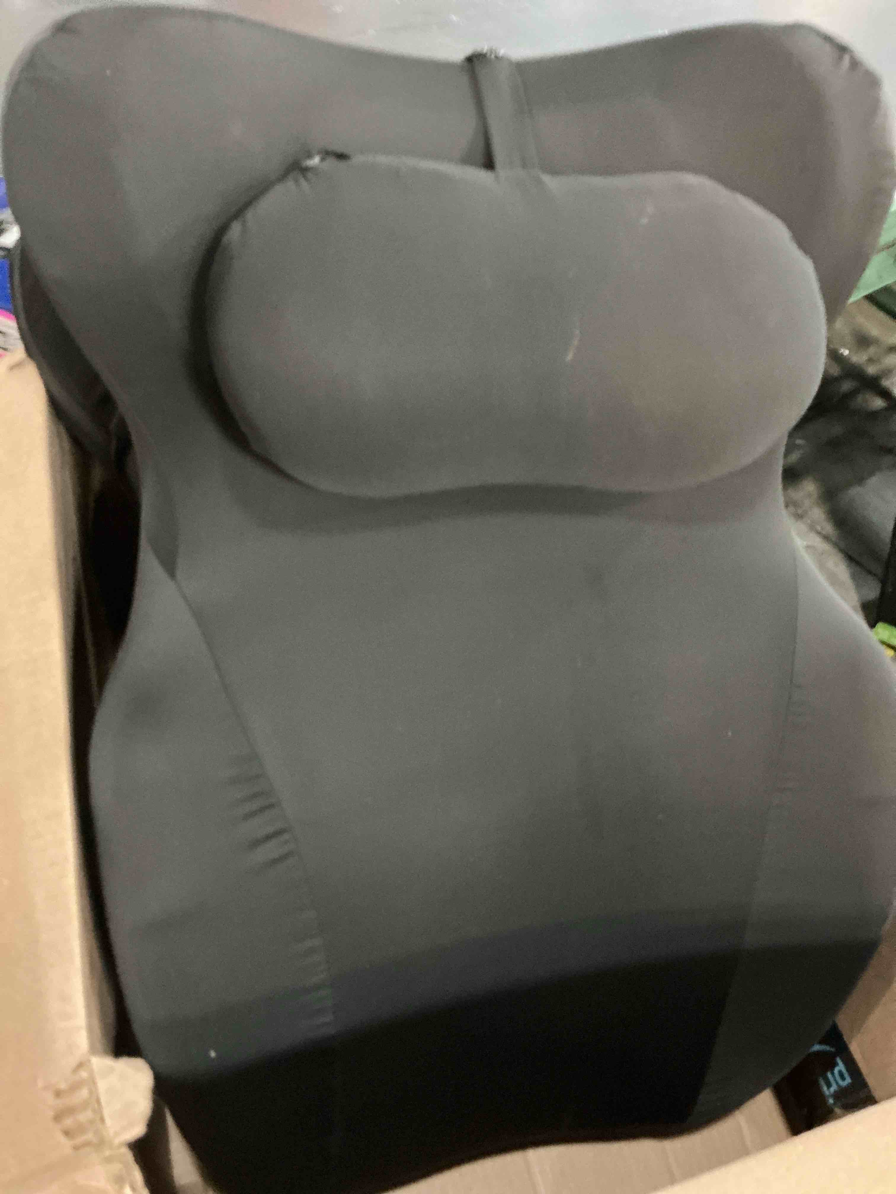 Condition photo showing As Is for ergonomic memory foam wedge pillow, 27° angled support for neck and waist, multi-position support pillow (black)