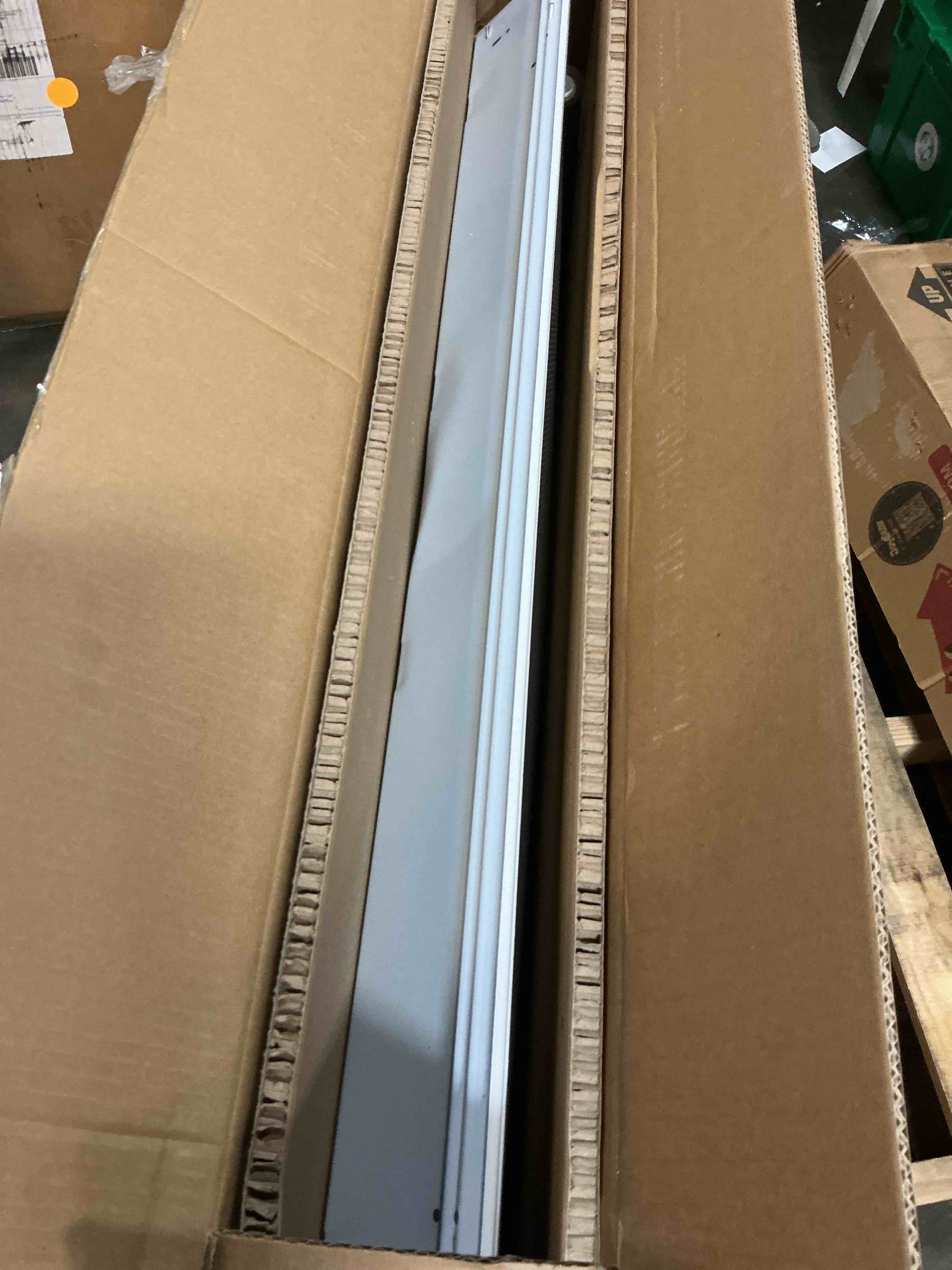 Condition photo showing As Is for aikvsxer 1 pack 2x4 led flat panel light - selectable 5 cct 3000k-6500k & 5 wattage 30-50w 5500lm 0-10v dimmable 2x2 led drop ceiling lights 120-277v for commercial and home 2x4-1p