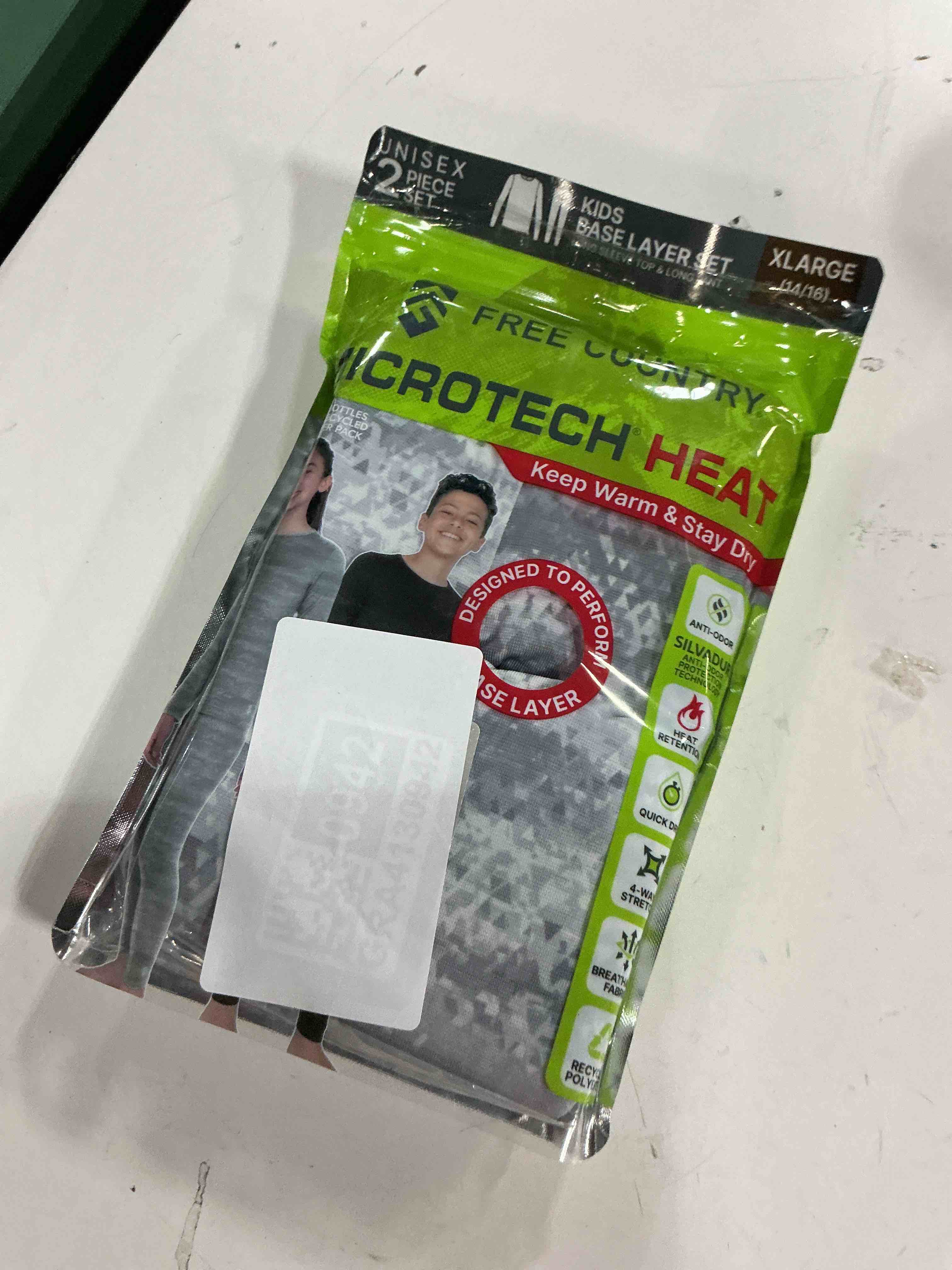 Condition photo showing New/Like New for (size:xl-14/16 )free country boys girls thermal set top and bottom winter base layer underwear sets for kids