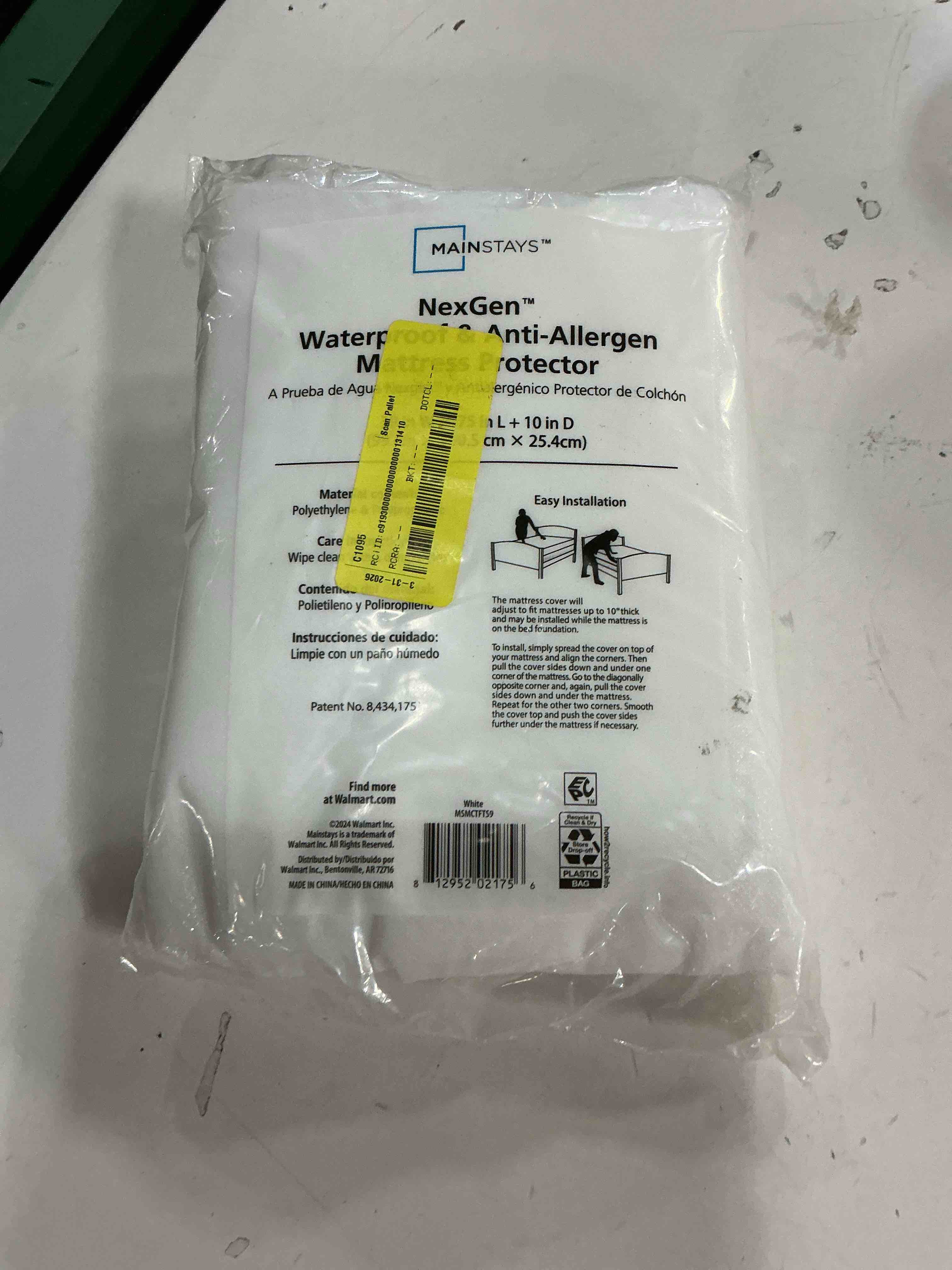 Condition photo showing Good Condition for mainstays nexgen waterproof fitted mattress protector  twin