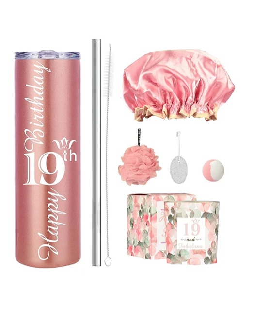 meant2tobe 19th birthday bundle: gifts, decorations, tumblers & more - perfect for celebrating your little girl's big day!