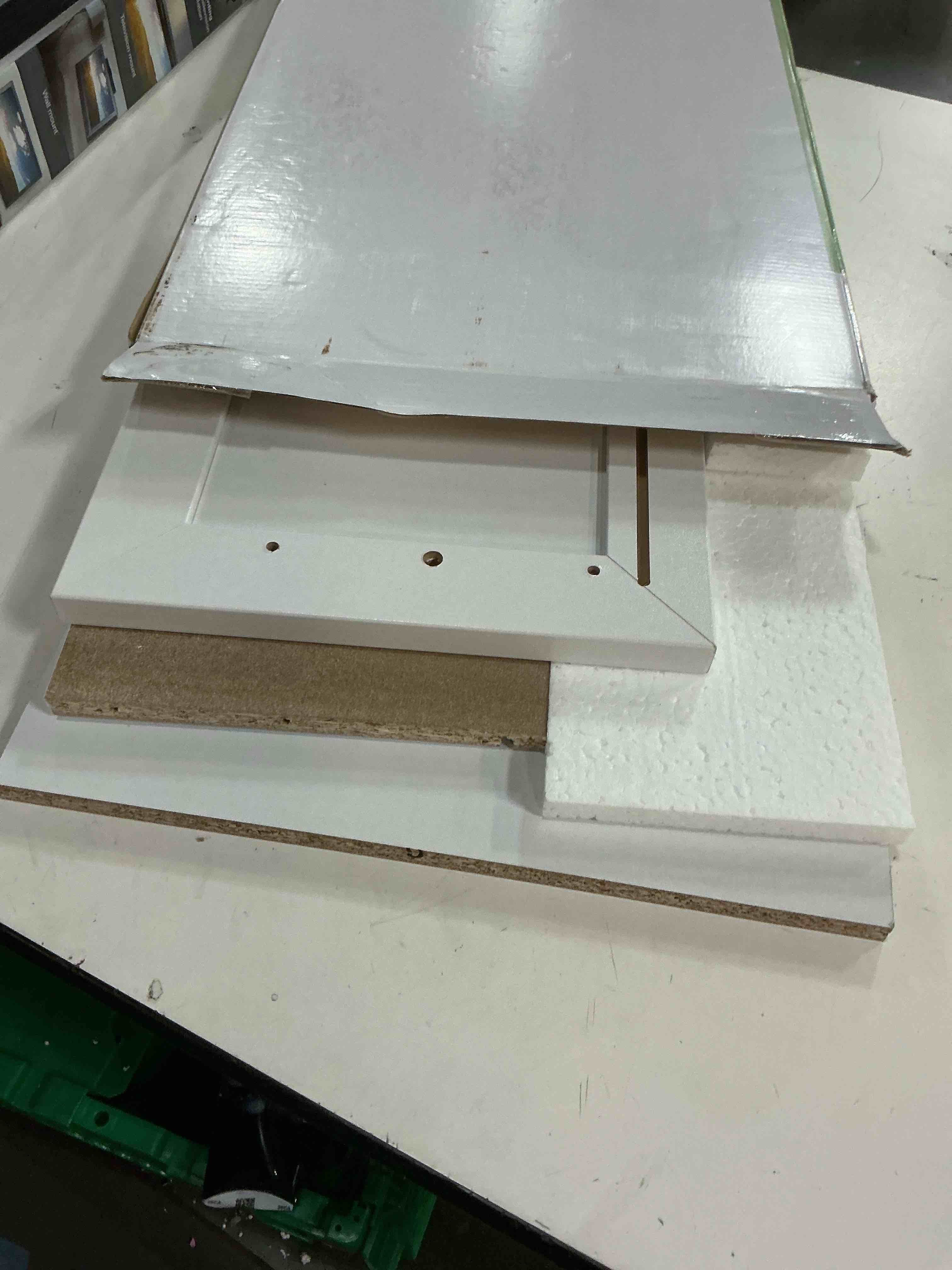 Condition photo showing As Is for closetmaid brightwood white wood drawer unit 25-in x 10-in 2550774