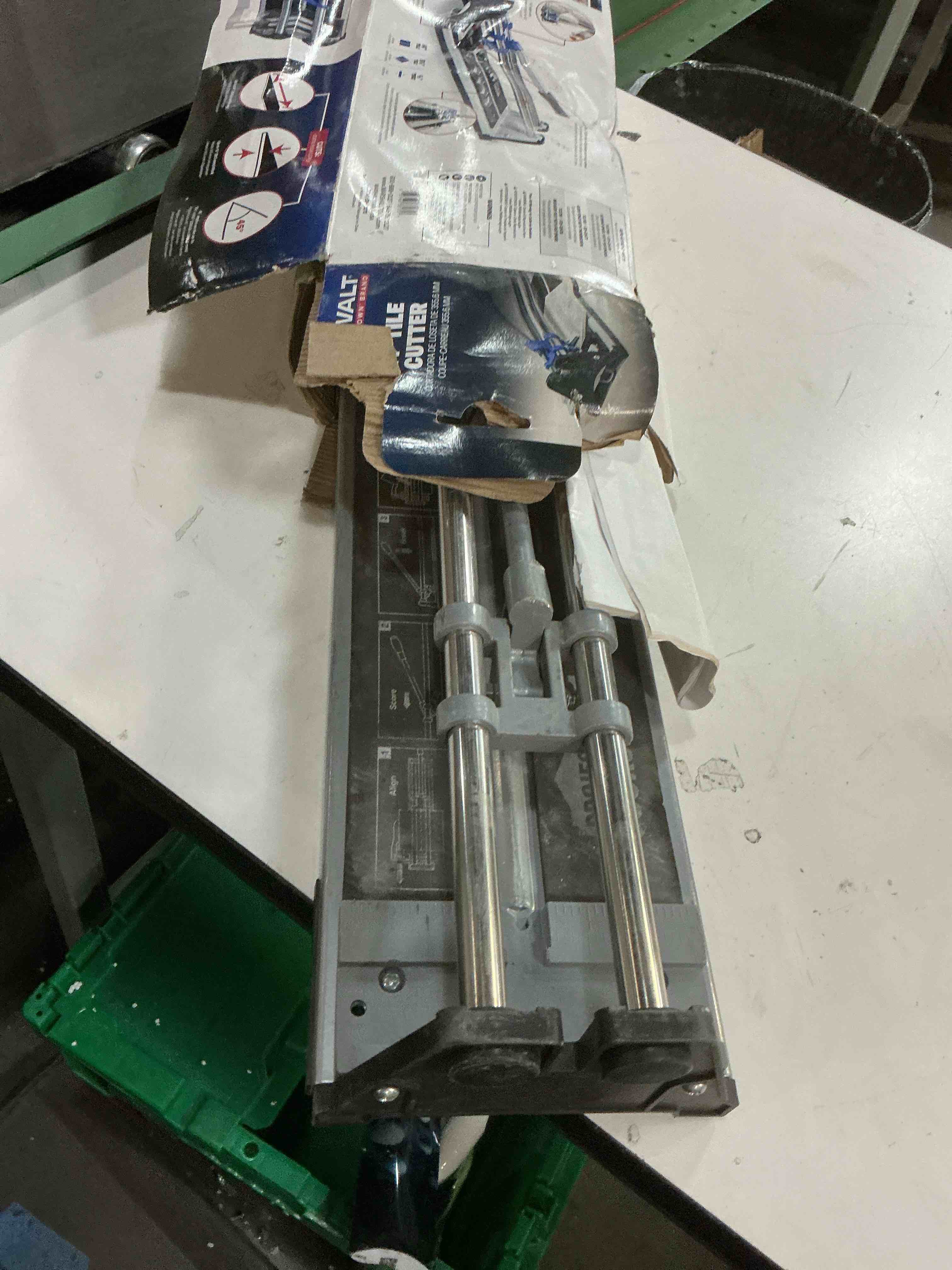 Condition photo showing As Is for barwalt 14-in ceramic tile cutter kit 5991997